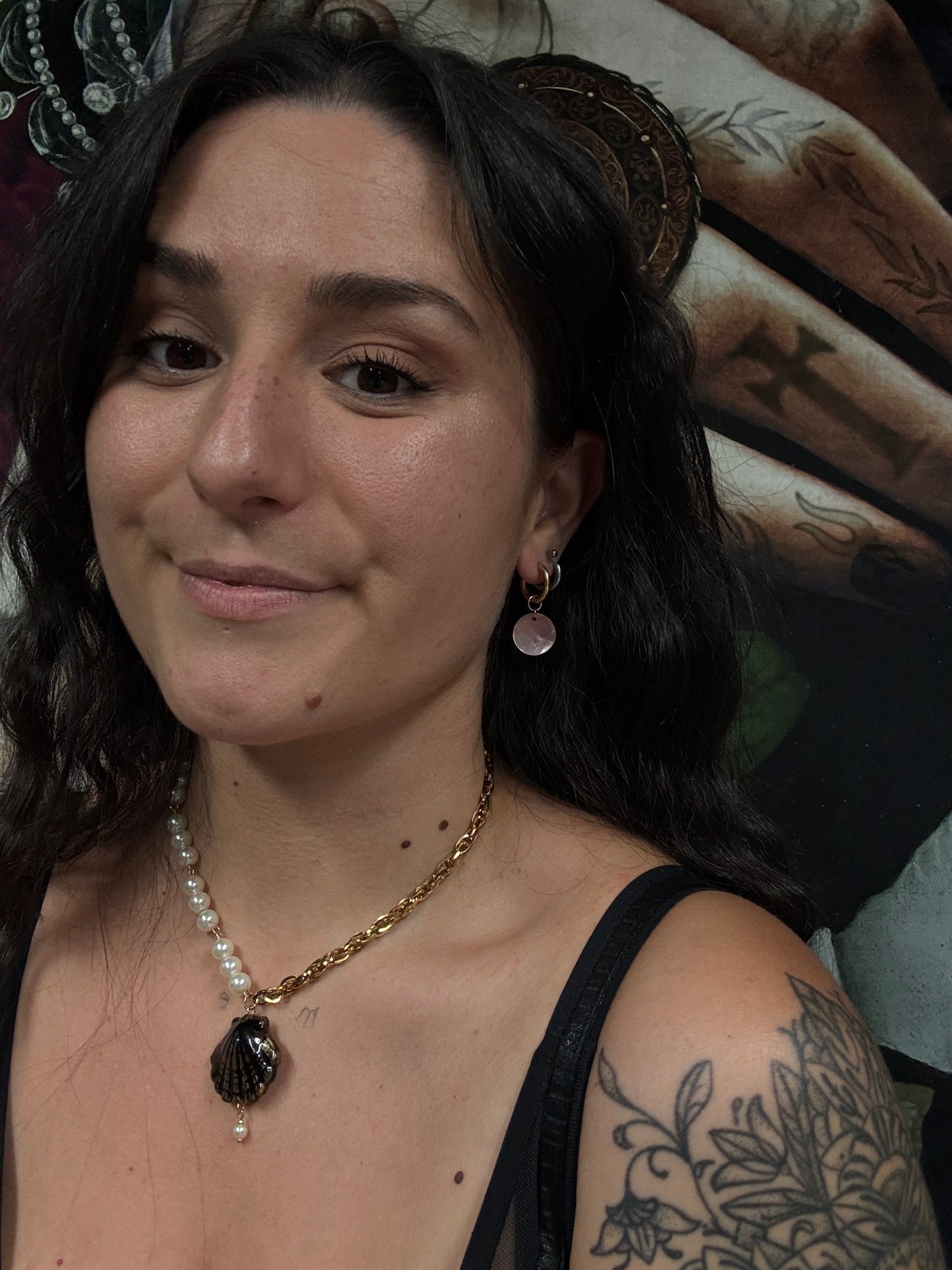 Magical and upcycled earrings: Magic of the depths