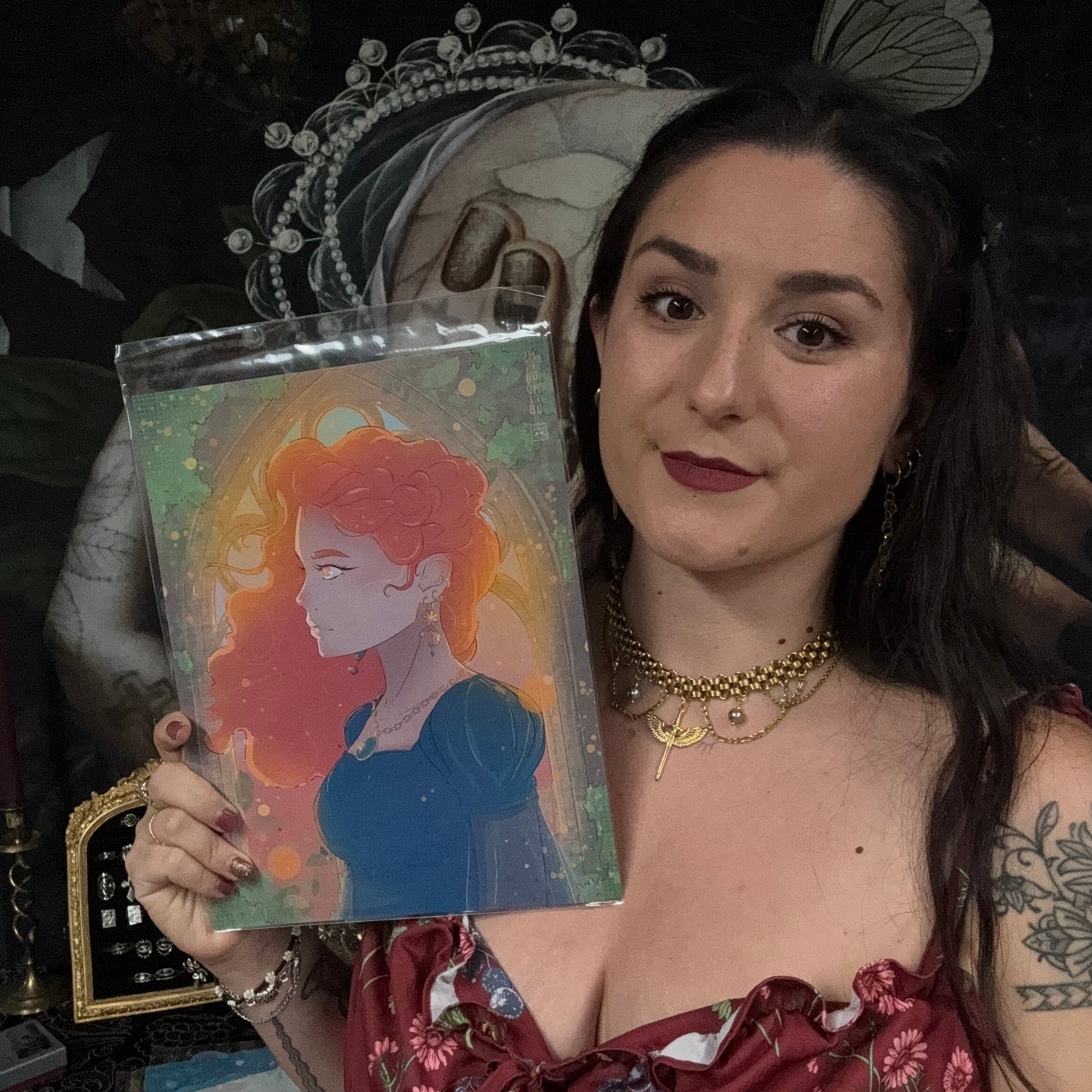 Affiche mystique la médiévale – Collection les muses d’Atelier Saturne ✨
