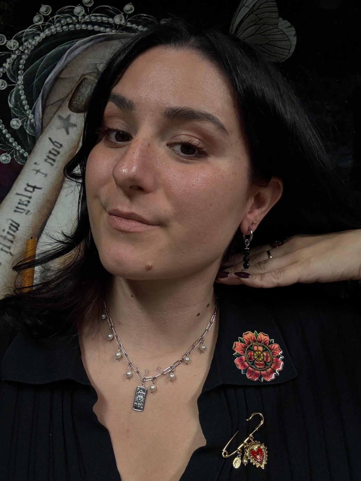 Boucles d’oreilles magiques : Lilith (perles noires de Serbie)