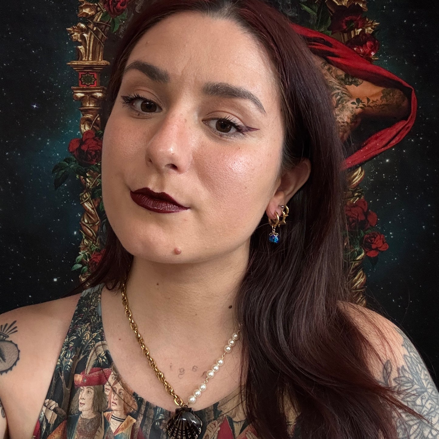 Boucles d’oreilles magiques et upcyclées : Trésor d'Okinawa (perle de verre typique d’Okinawa)