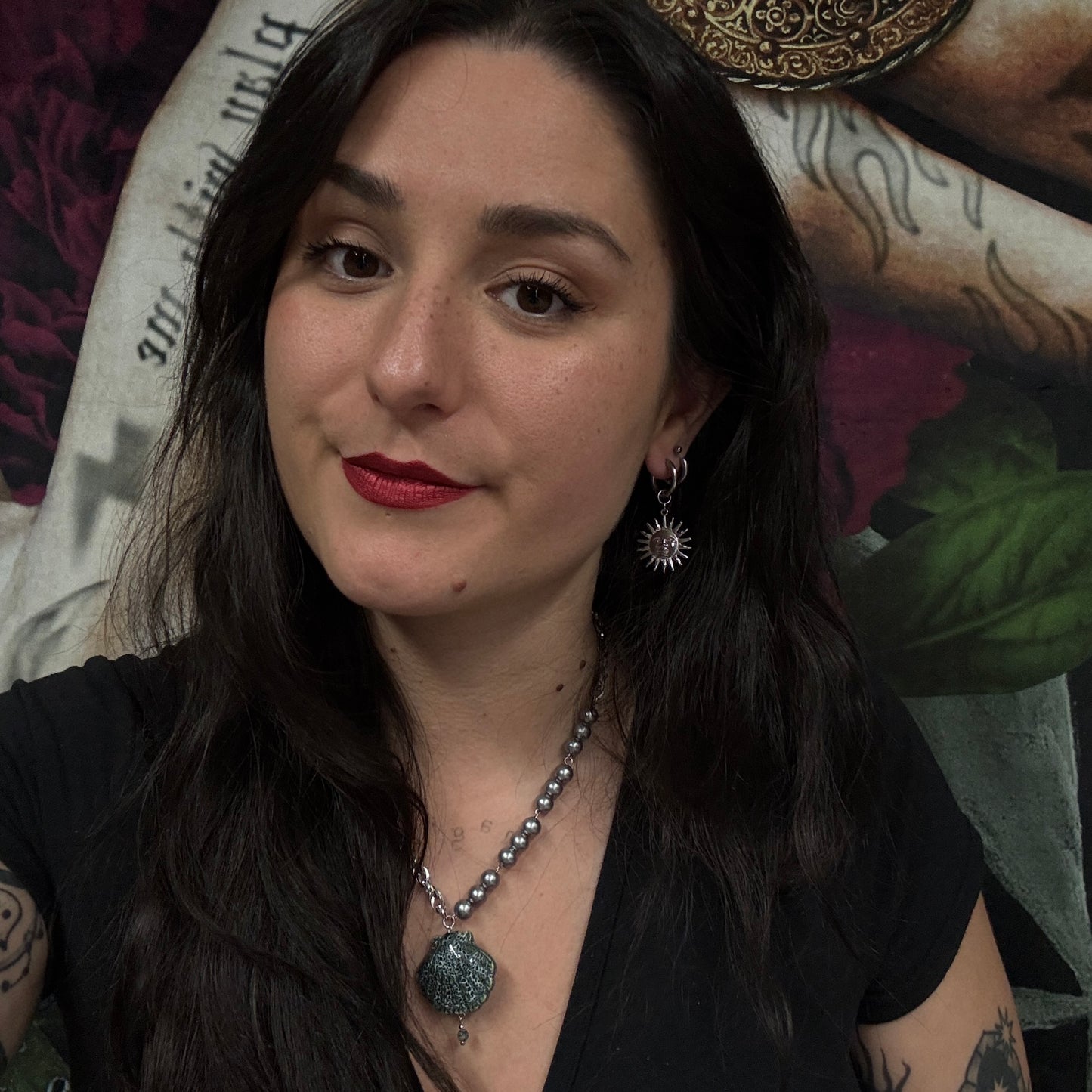 Magical and upcycled earrings: Celestial Aura
