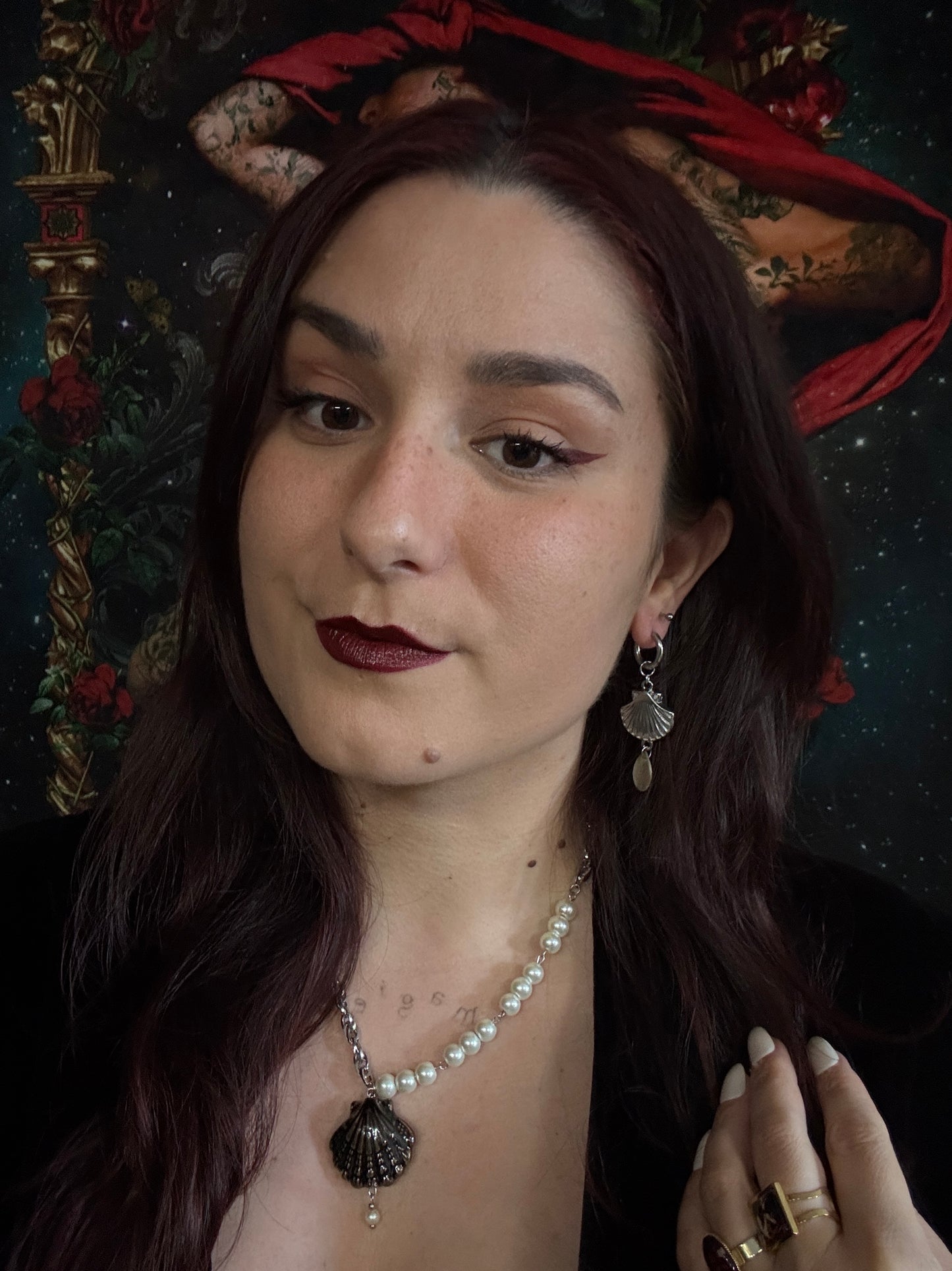 Boucles d’oreilles magiques et upcyclées : Brise marine (nacre)