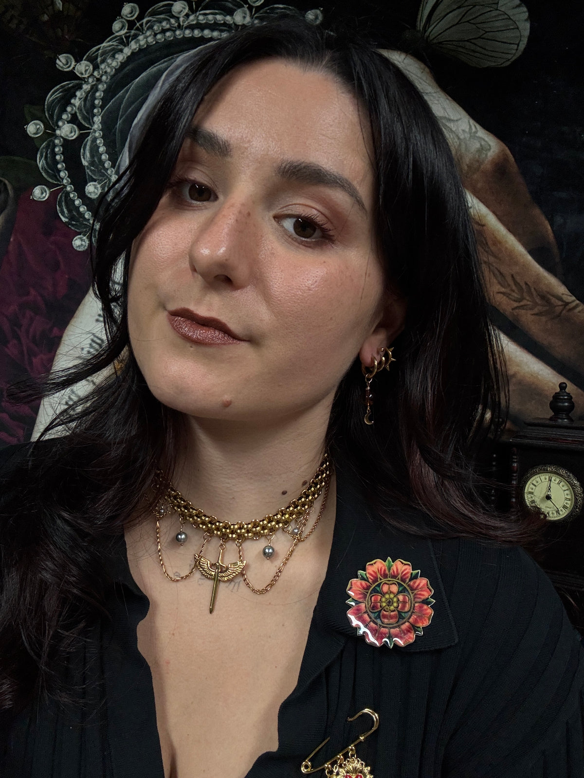 Boucles d’oreilles magiques : La Lune du Sous-Bois (citrouille en agate)