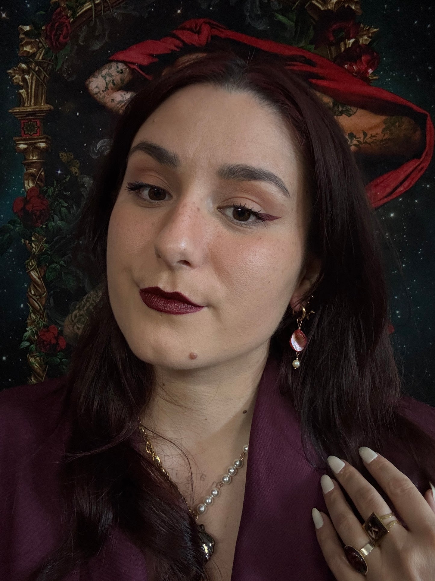 Boucles d’oreilles magiques et upcyclées : Hippocampe magique (nacre et perle vintage du Japon)