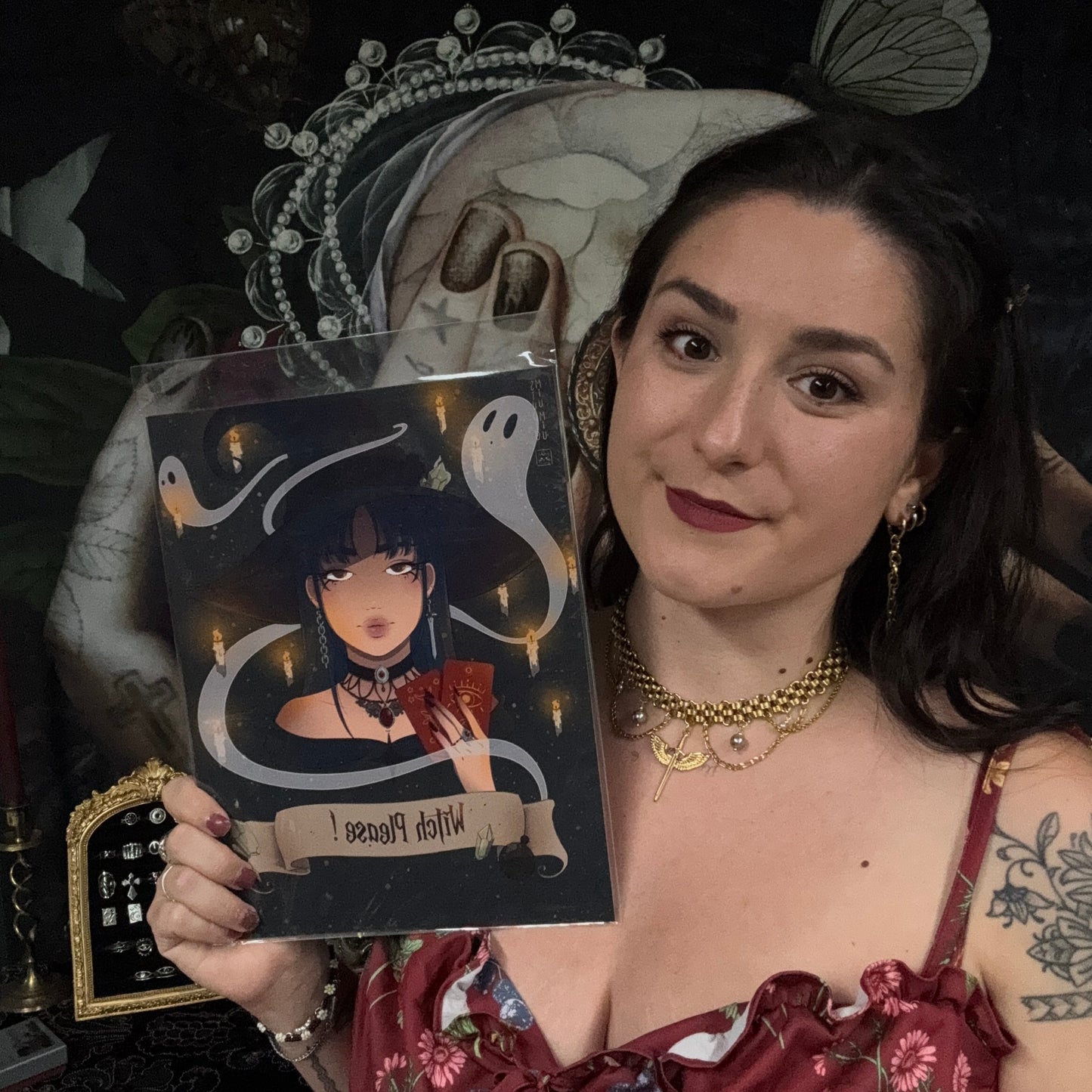 Affiche mystique La sorcière – Collection les muses d’Atelier Saturne ✨