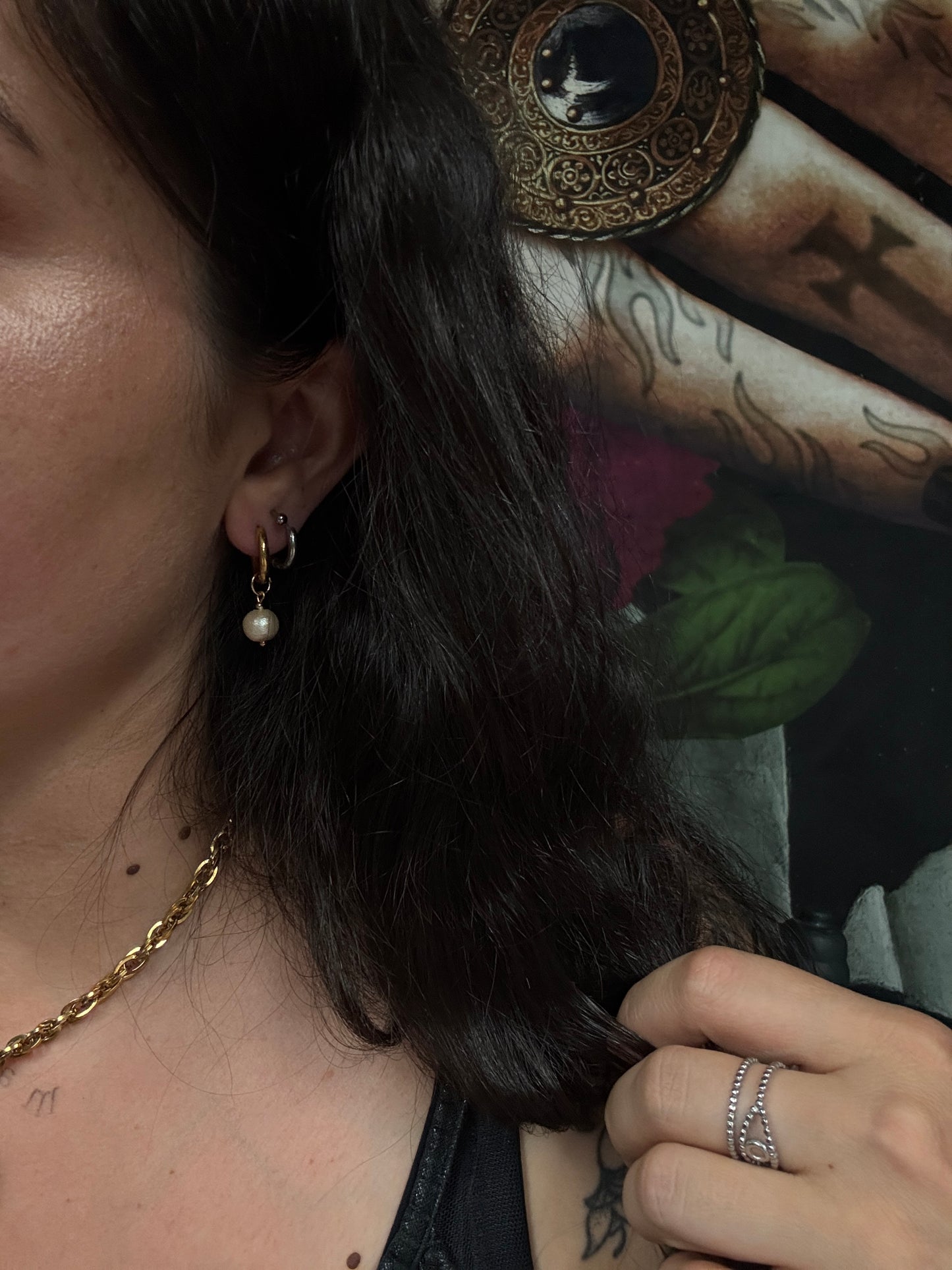 Boucles d’oreilles magiques et upcyclées : Soleil de Kamakura (perle de coton japonais)