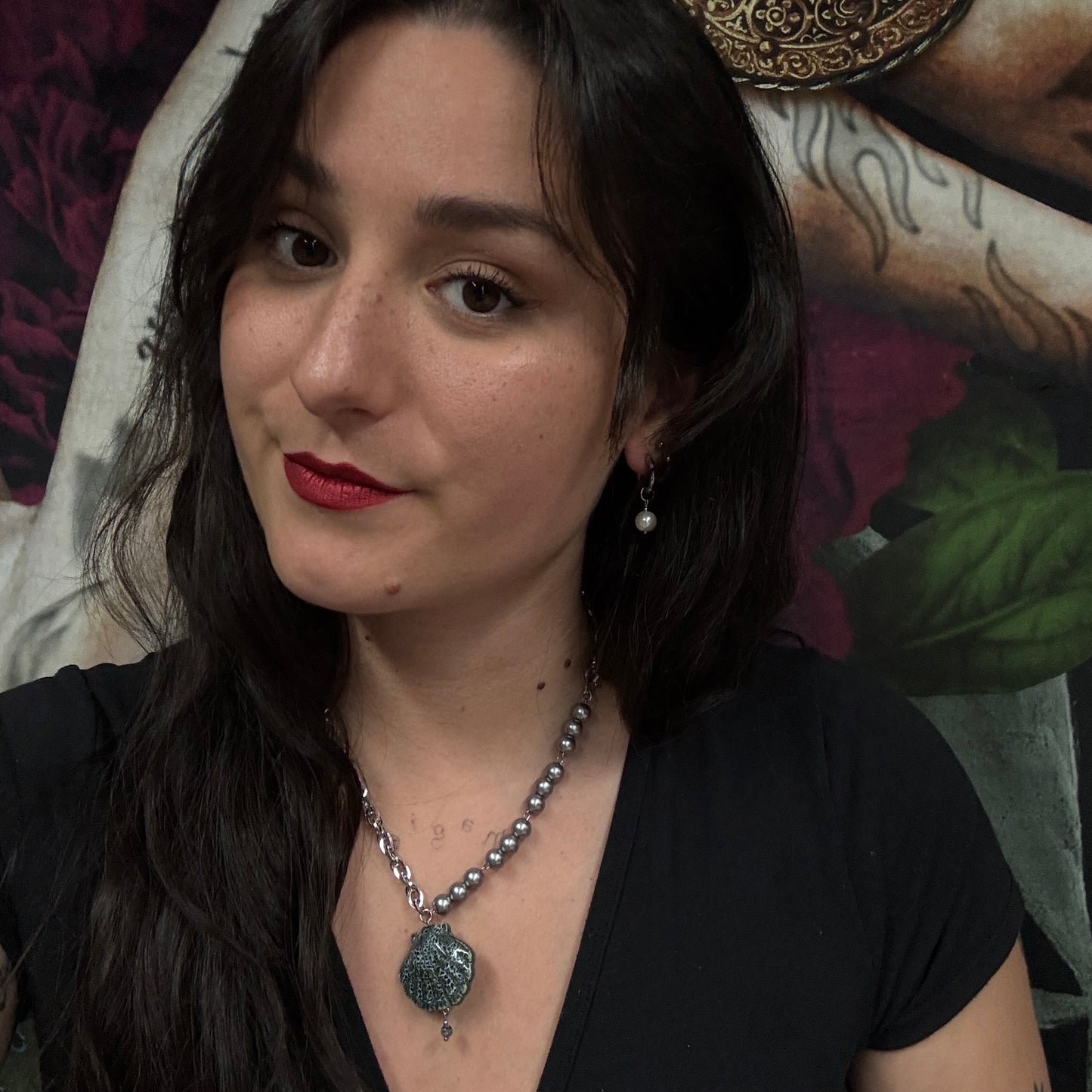 Boucles d’oreilles magiques et upcyclées : Ondine céleste