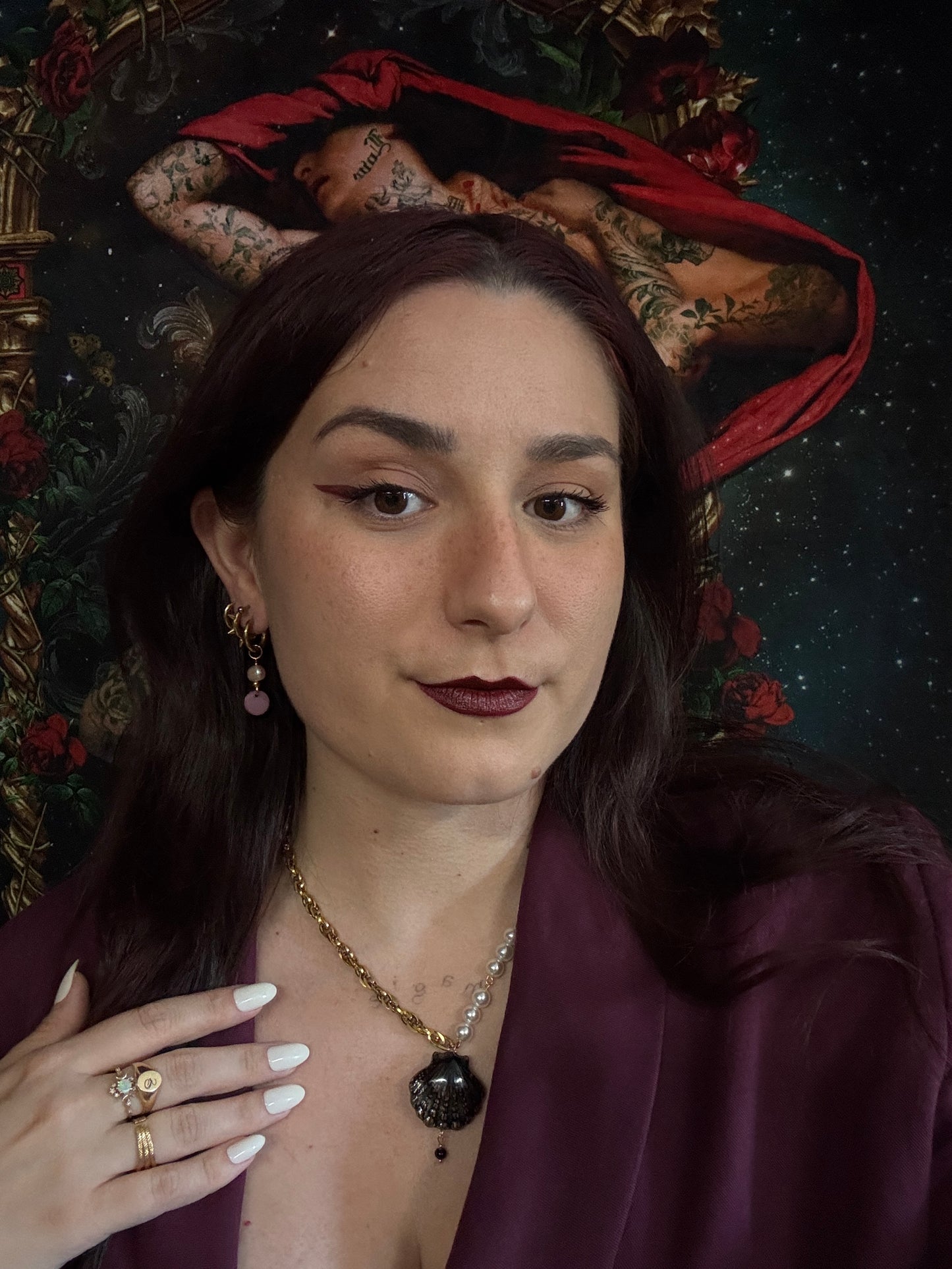 Boucles d’oreilles magiques et upcyclées : Maréa (nacre et perle d’eau douce)