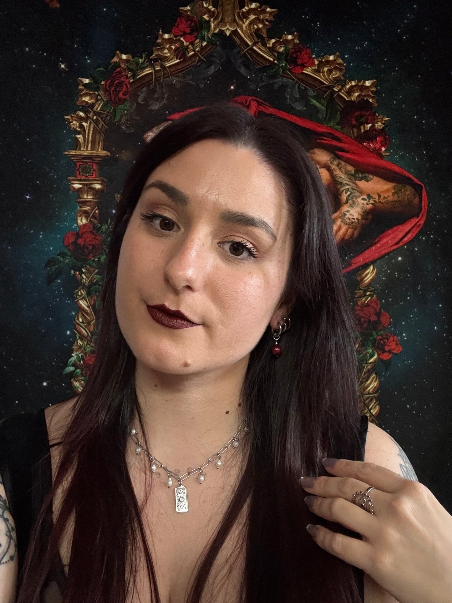 Magical and upcycled earrings: Dracula's Snake (Romanian Pearl)