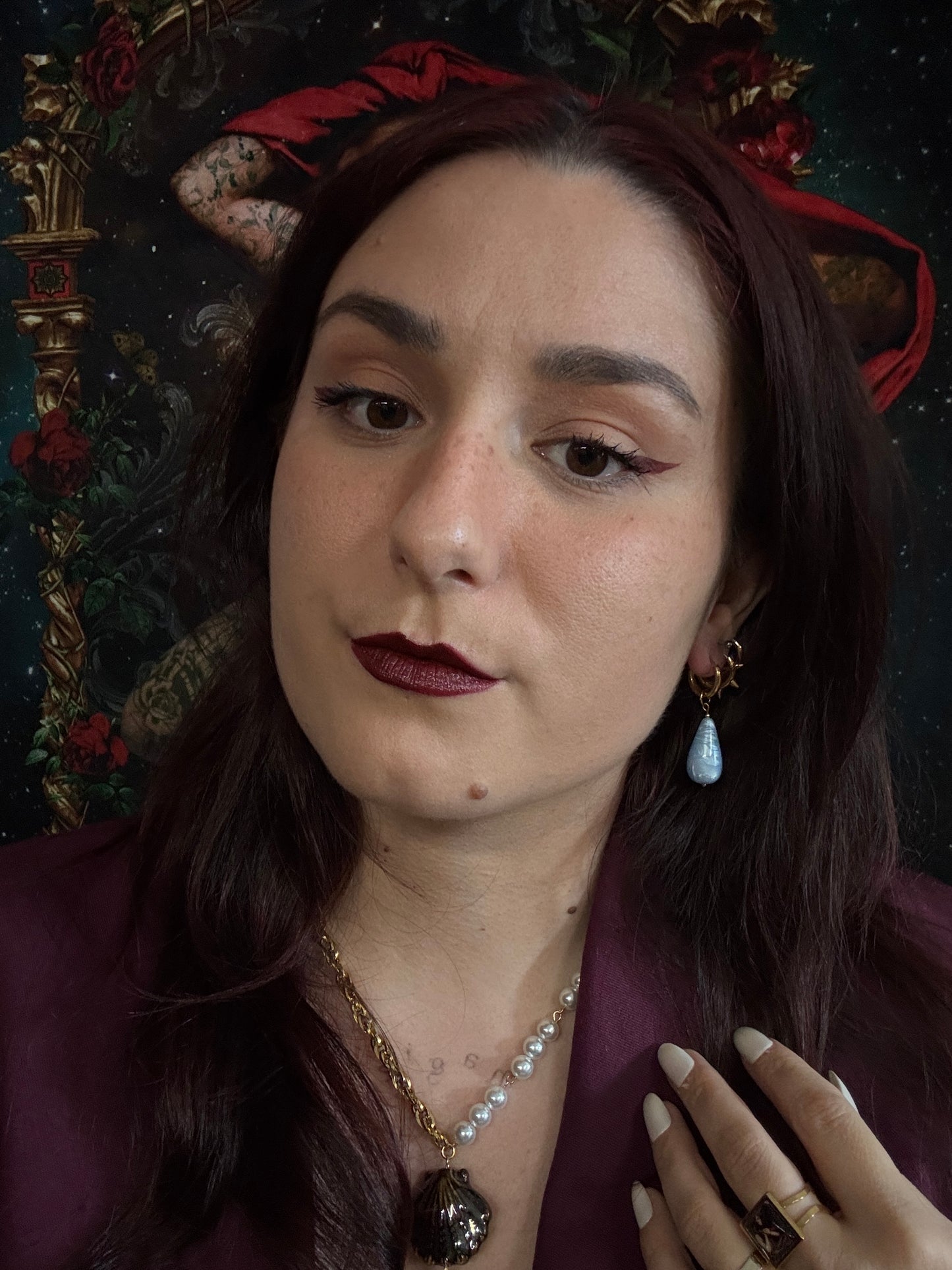 Boucles d’oreilles magiques et upcyclées : océan sacré (perle vintage du Japon)