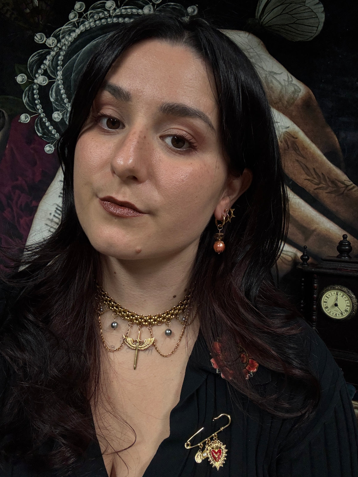 Boucles d’oreilles magiques : Le Papillon d’Octobre (perles vintage japonaises automnales)