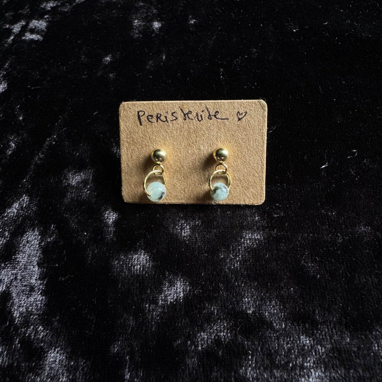 Mini boucles d'oreilles magiques - Péristerite