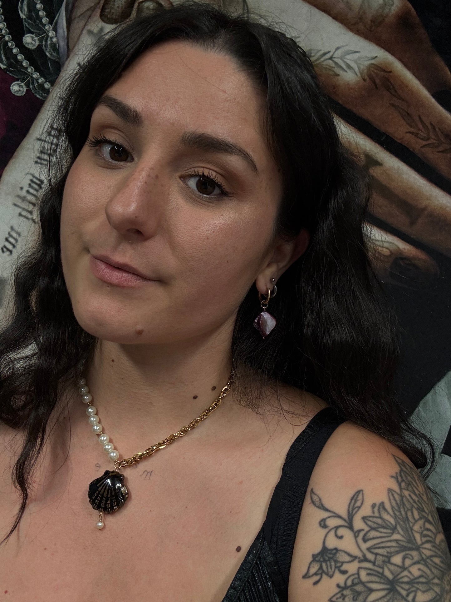 Magical and upcycled earrings: Oceanic spell