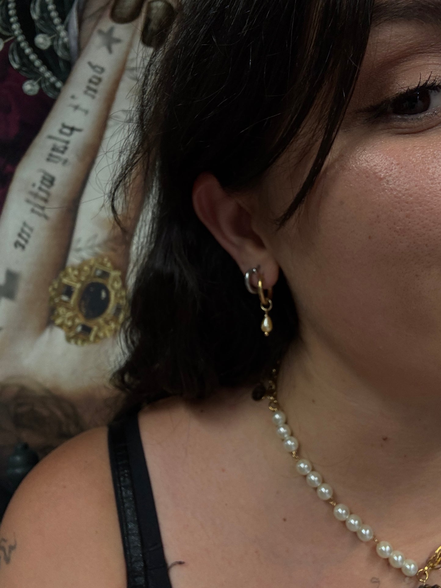 Magical and upcycled earrings: Guardian angel