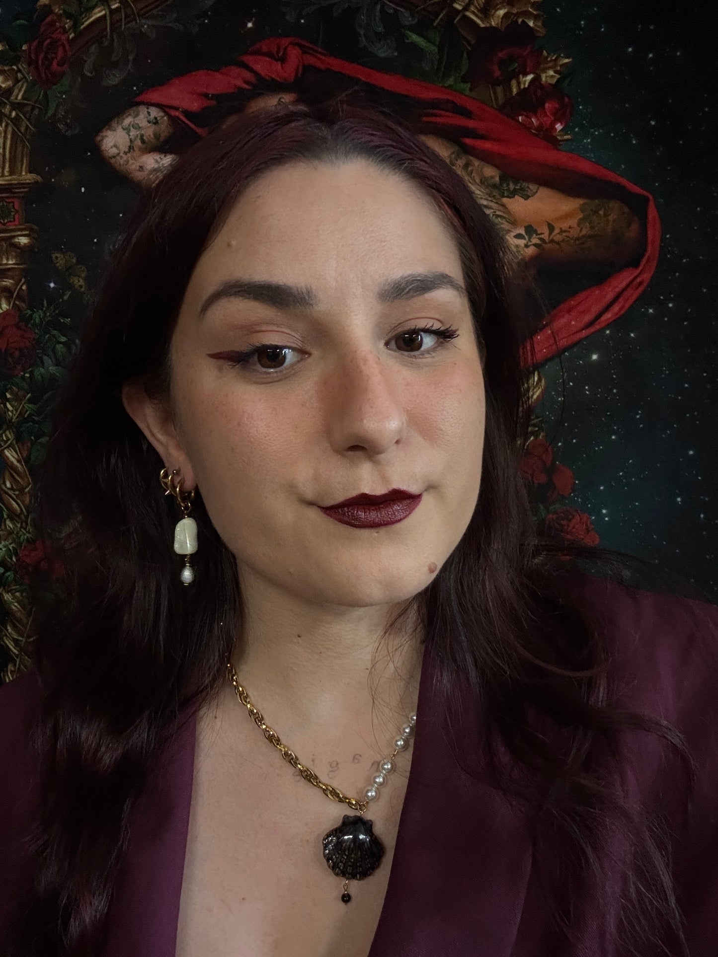 Boucles d’oreilles magiques et upcyclées : Thalassa (nacre et perle d’eau douce)