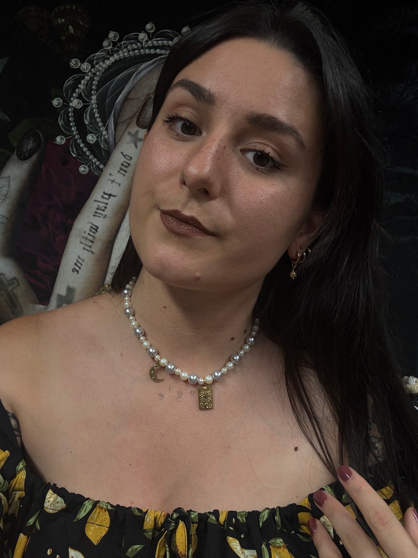 Magical and upcycled earrings - Sacred Moon