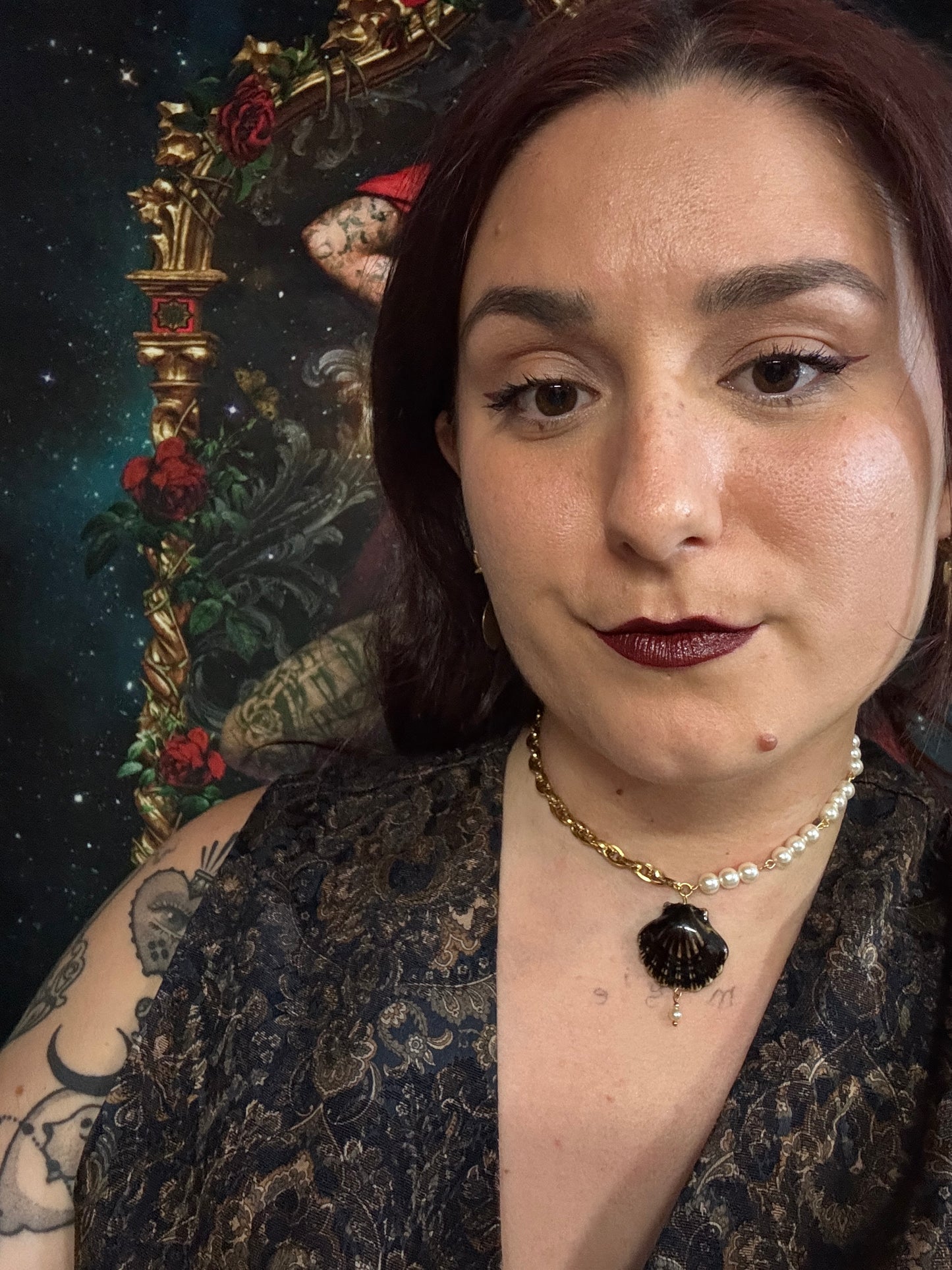 Collier Néreides dorés (noir) - Collection Signature Atelier Saturne