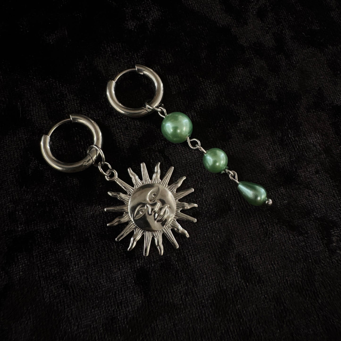 Magical and upcycled earrings: Celestial Aura