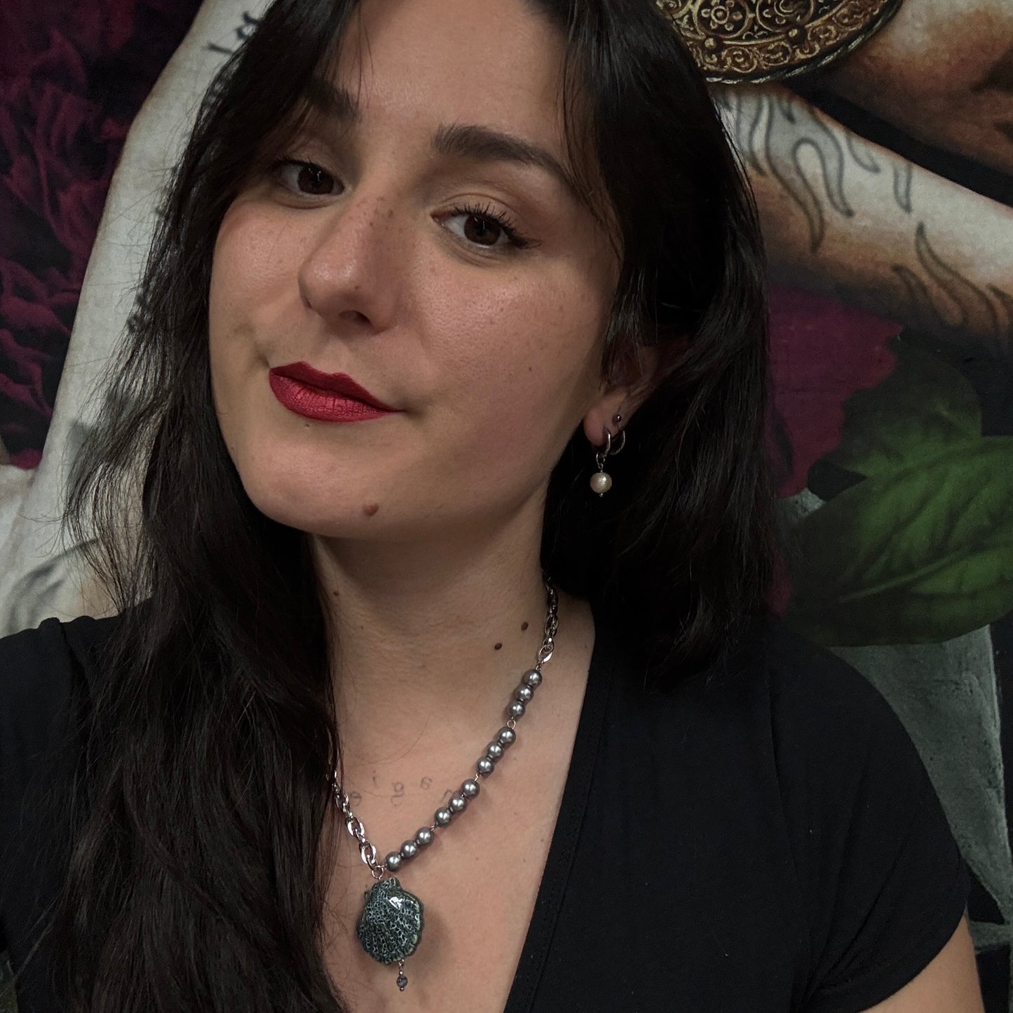 Boucles d’oreilles magiques et upcyclées : Rayon mystique (perle de coton japonaise)