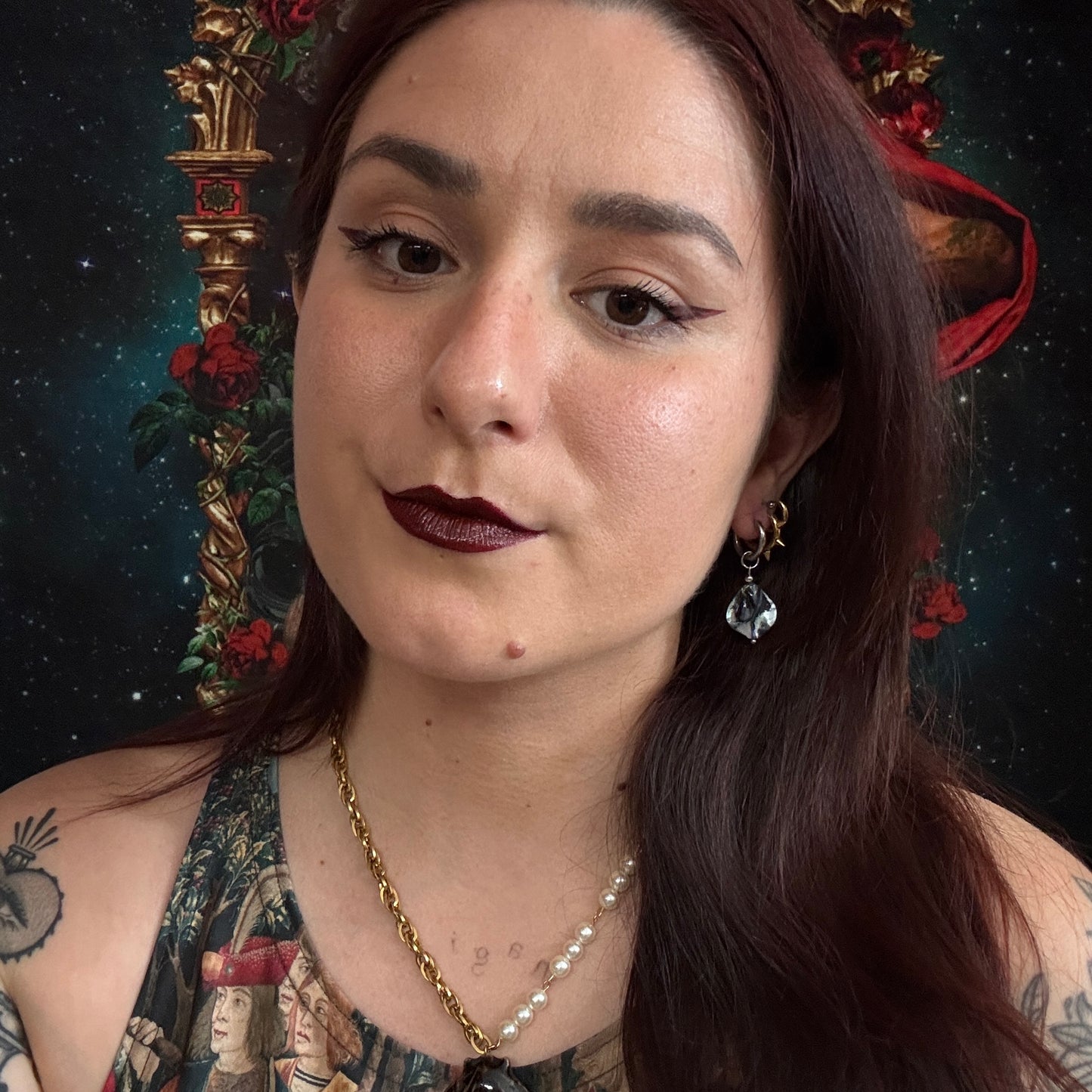 Boucles d’oreilles magiques et upcyclées : Lune nacrée (en nacre)