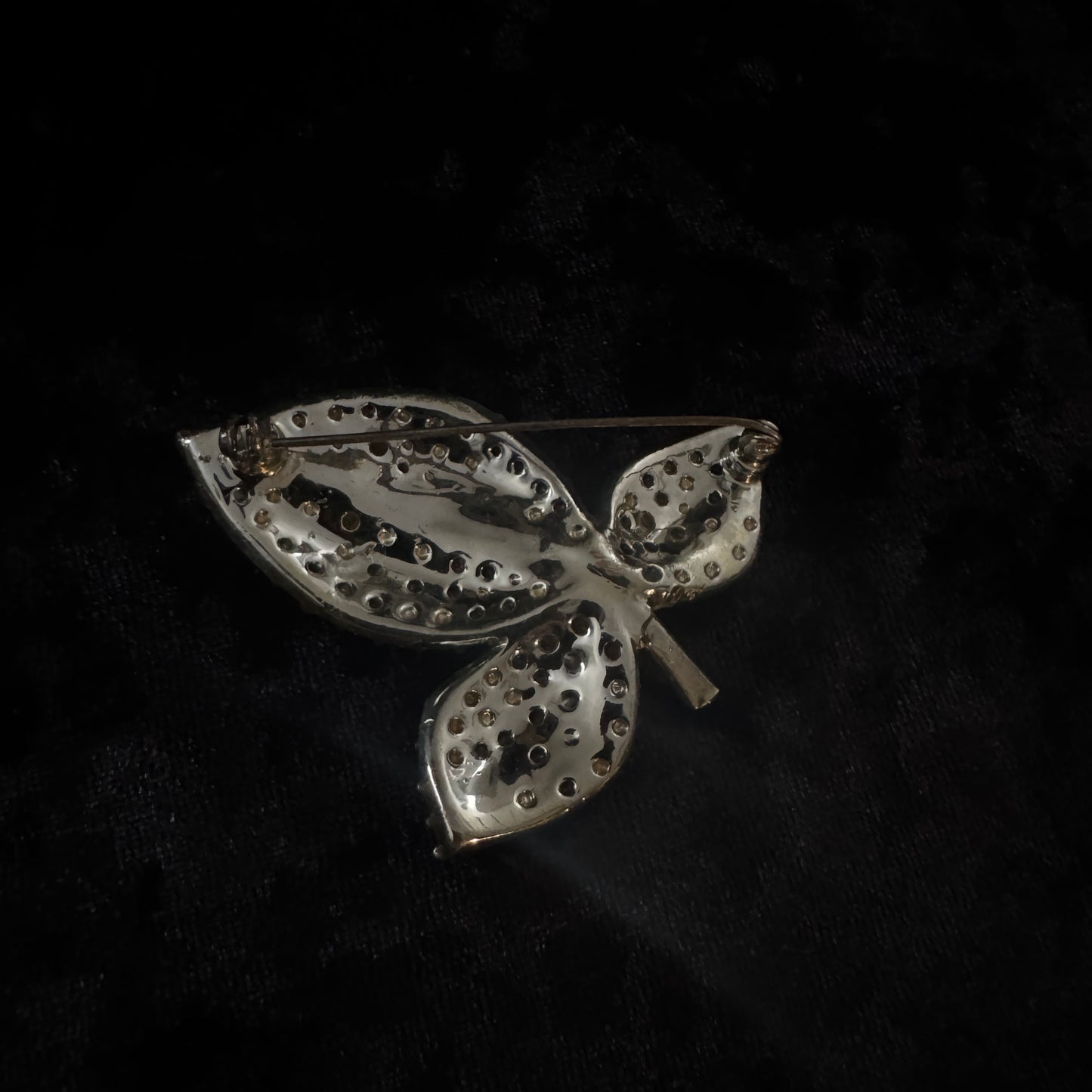 Broche vintage - feuille éternelle