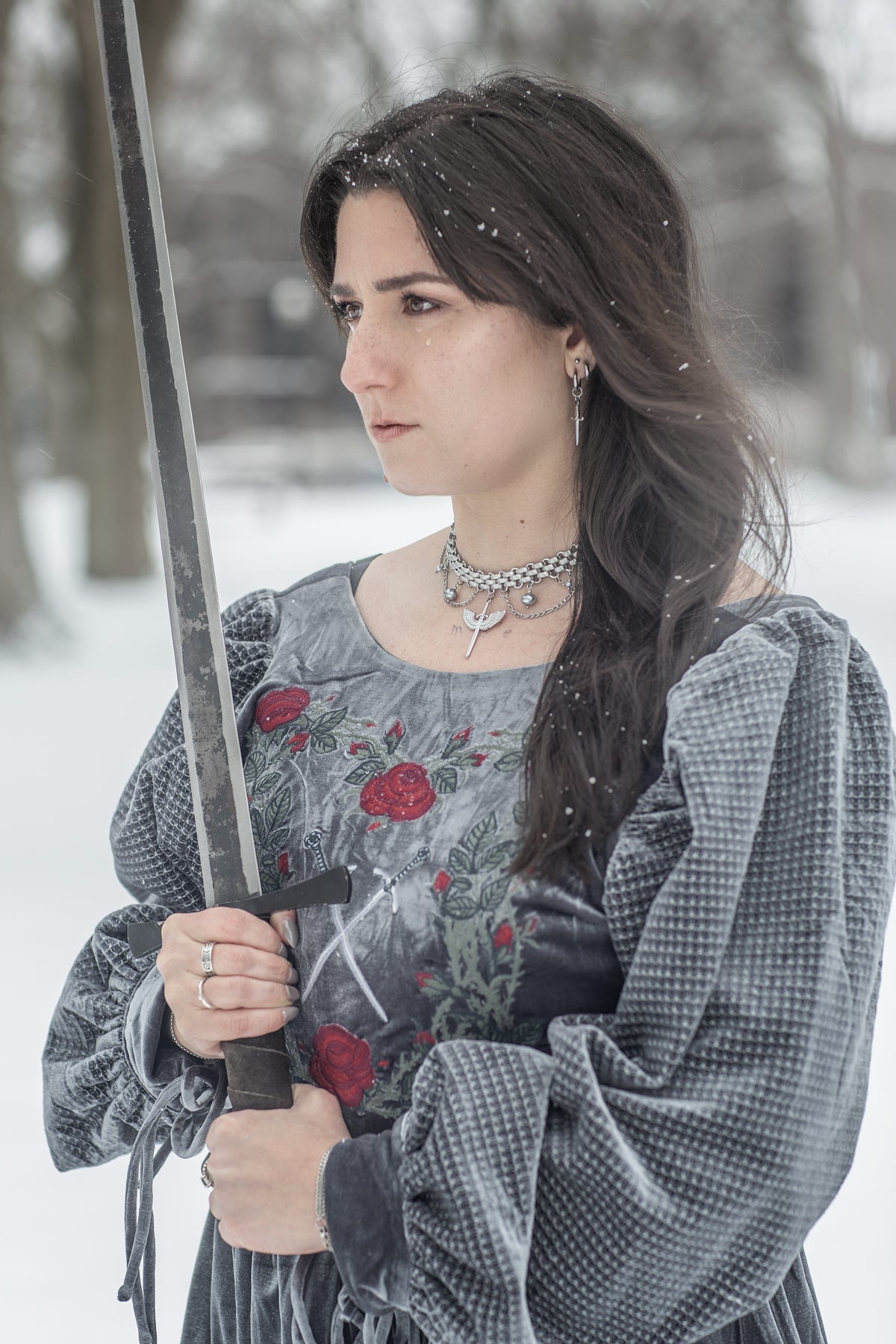 Collier signature Atelier Saturne - Le Médiéval (Version argentée)