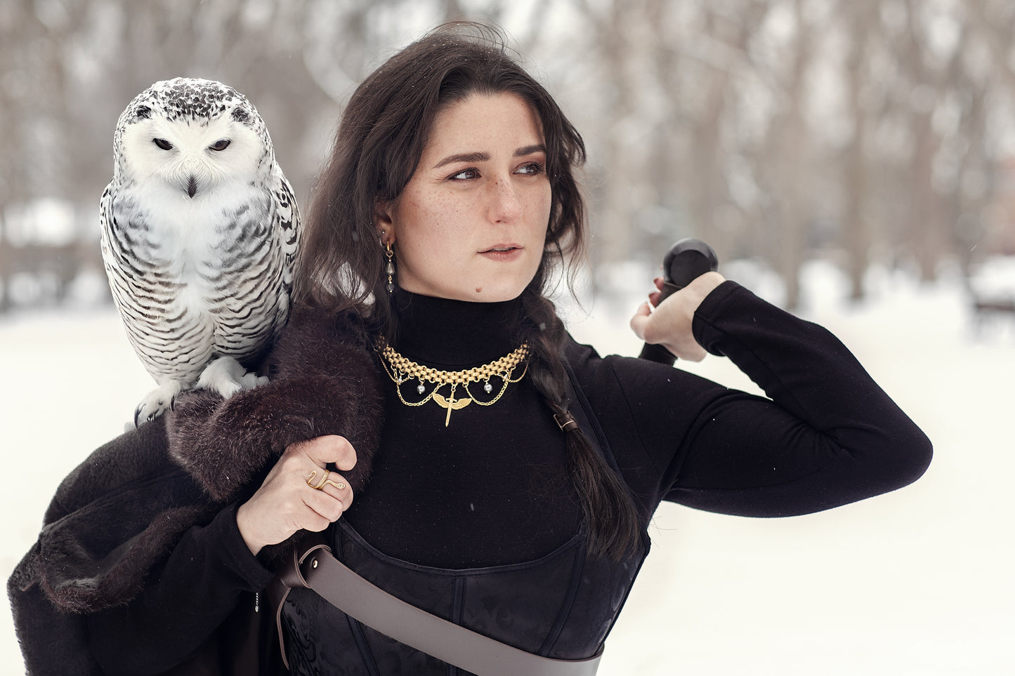 Collier signature Atelier Saturne - Le Médiéval (version dorée)