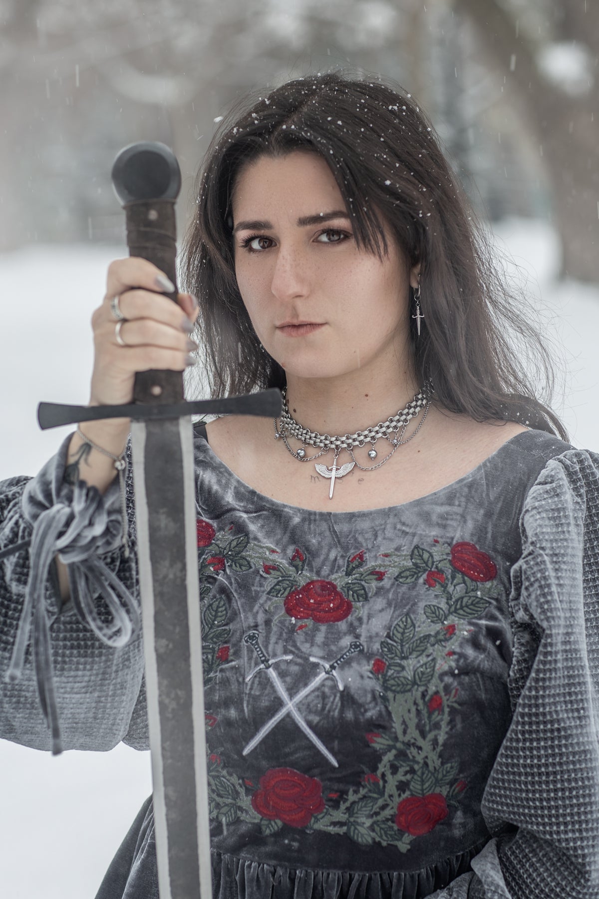 Collier signature Atelier Saturne - Le Médiéval (Version argentée)