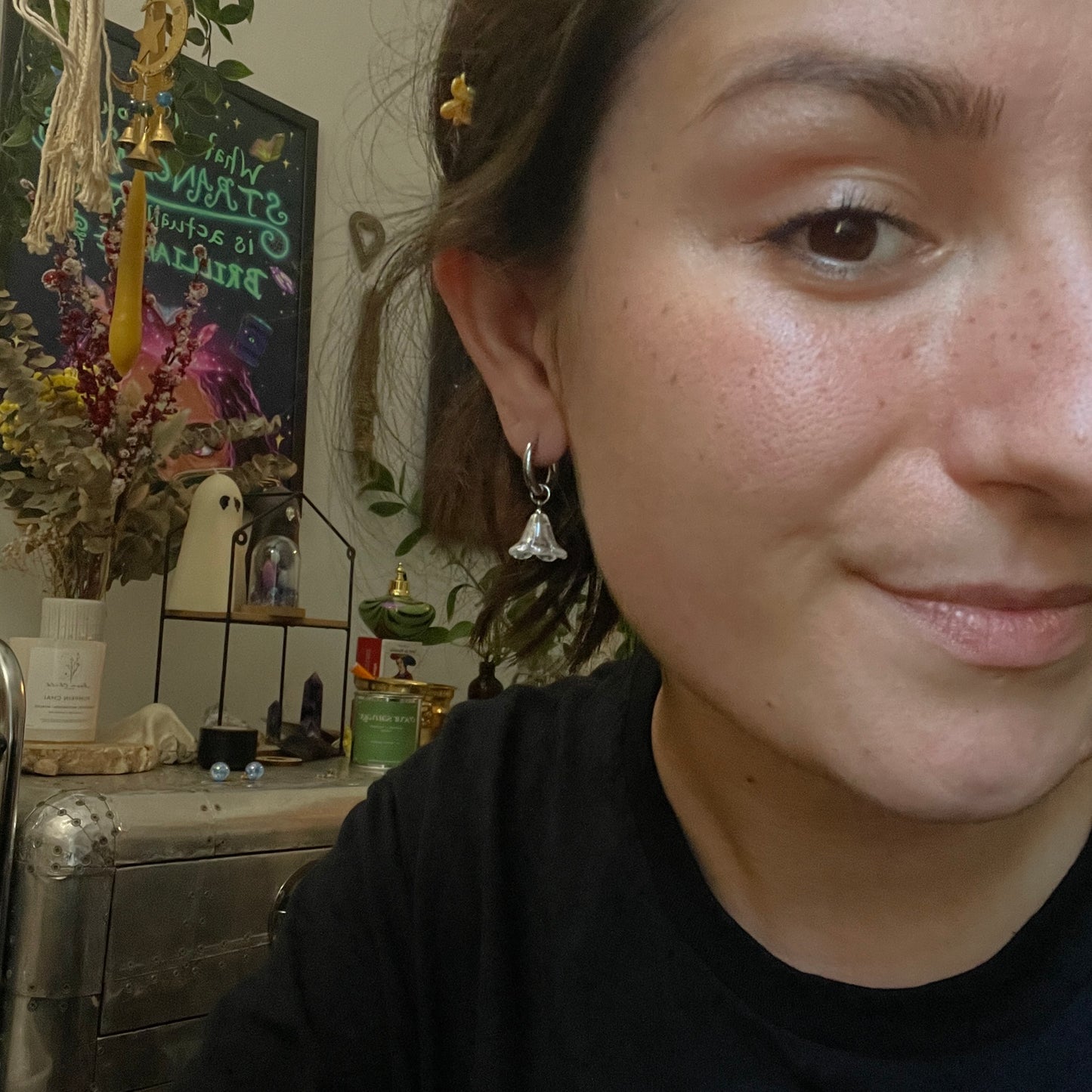 Boucles d'oreilles - Iridescent flower