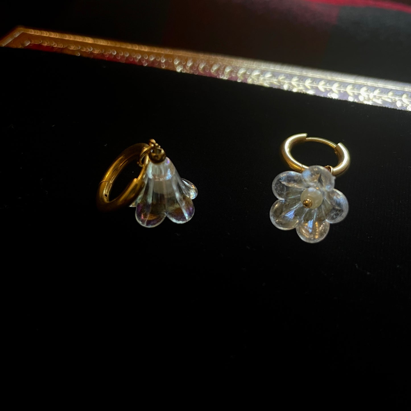 Boucles d'oreilles - Irisdecent flower