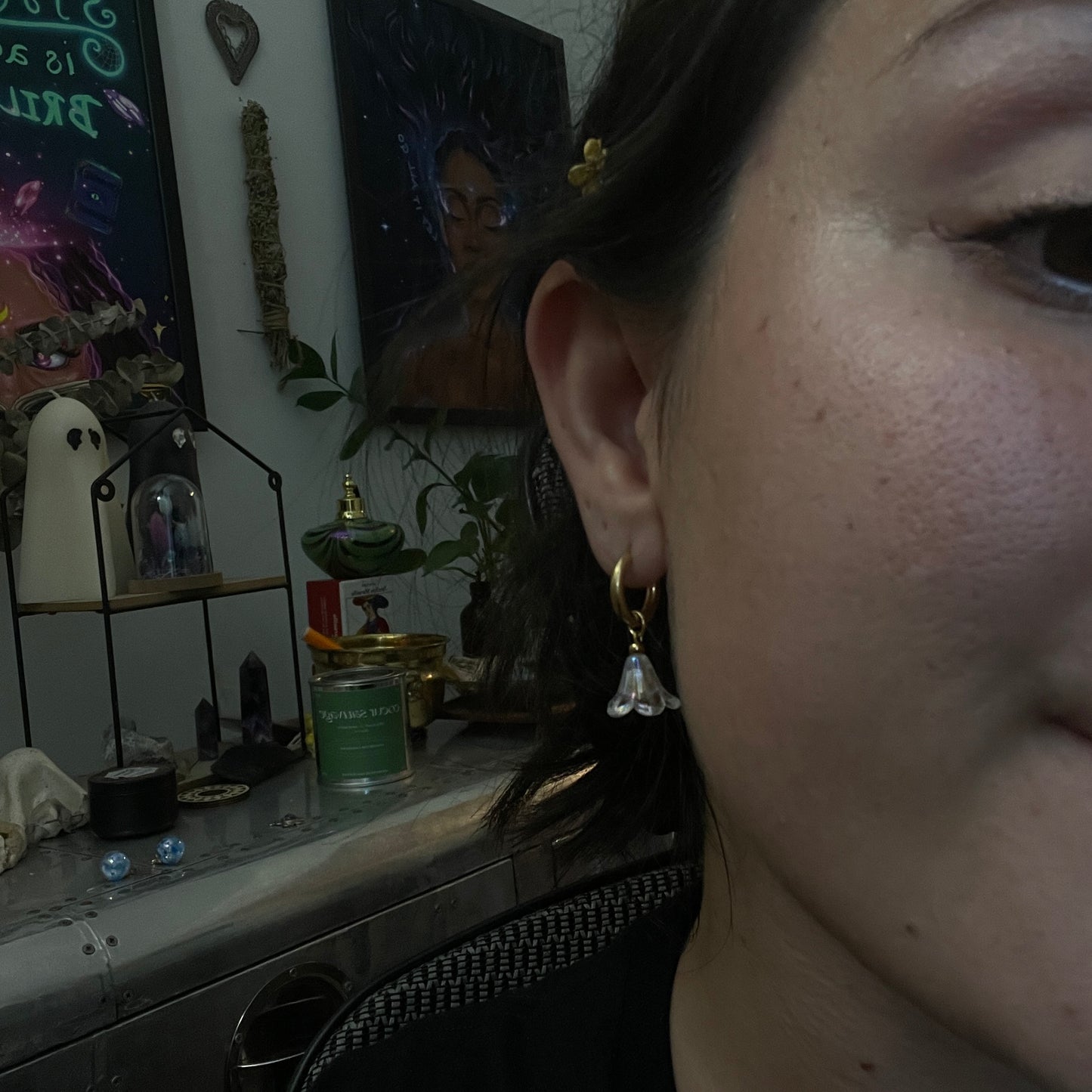 Boucles d'oreilles - Irisdecent flower