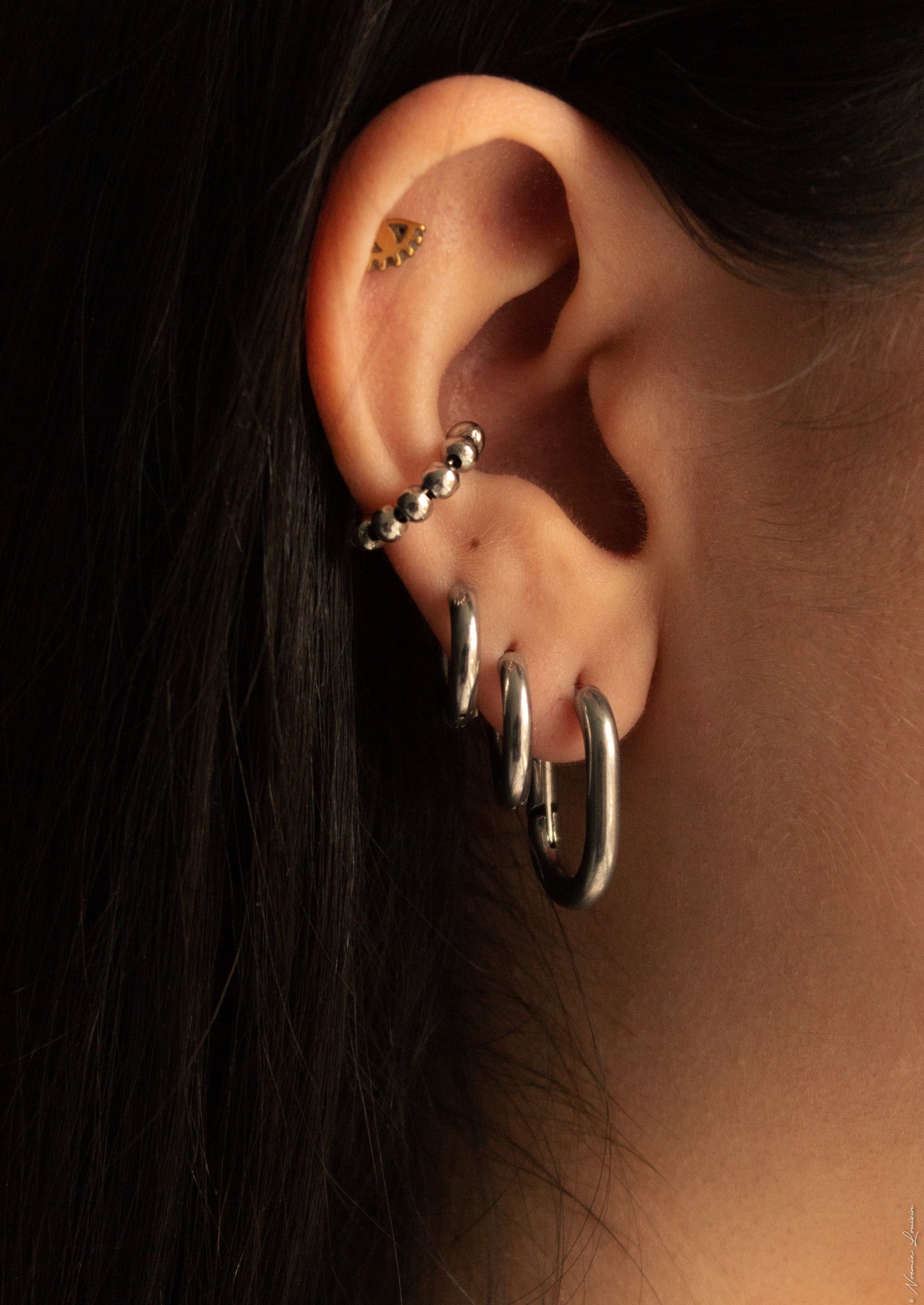 Boucles d’oreilles ovales en acier Inoxydable 20mm