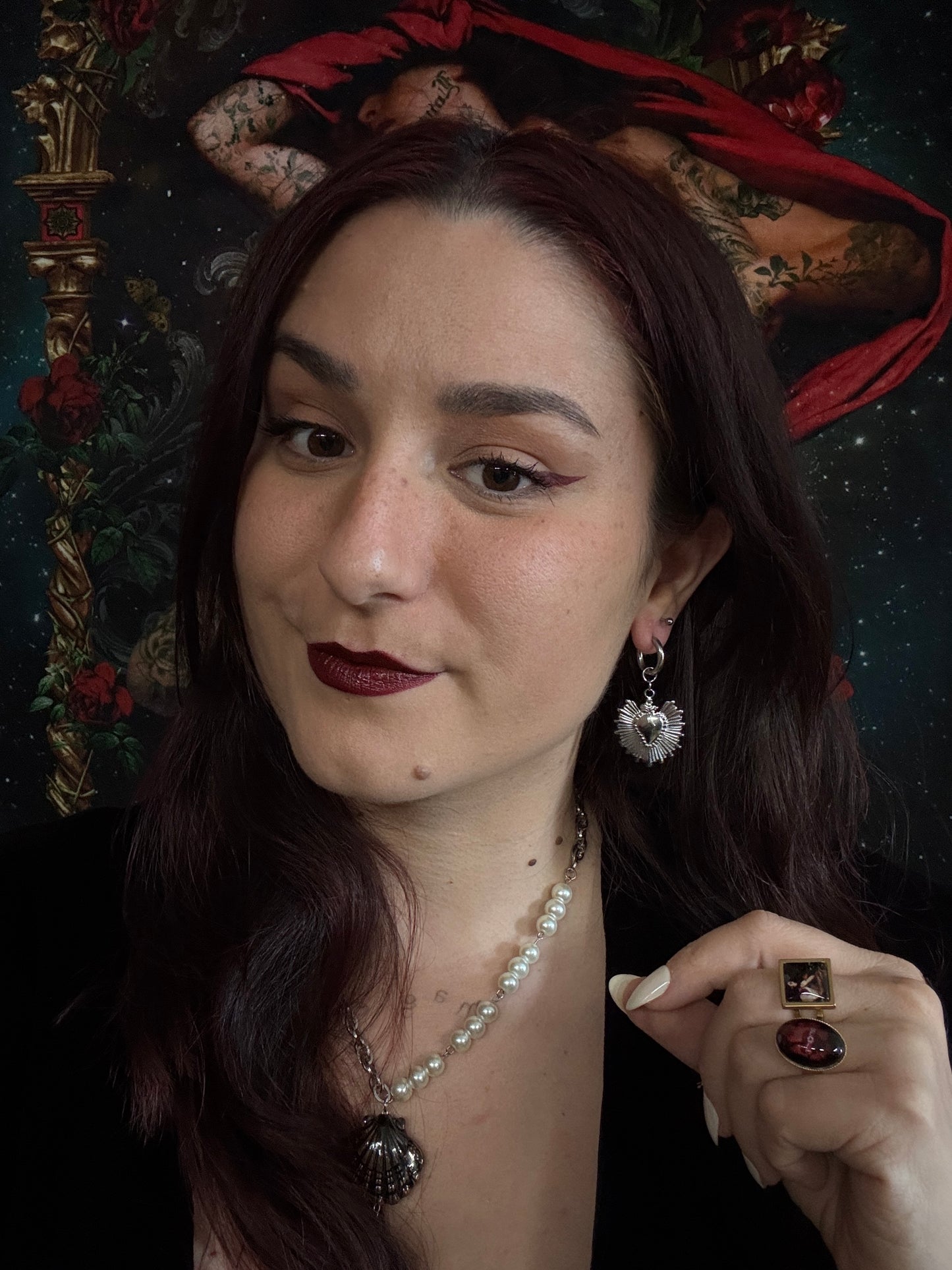 Boucles d’oreilles magiques et upcyclées : Vœu sacré (perle noire de Serbie)
