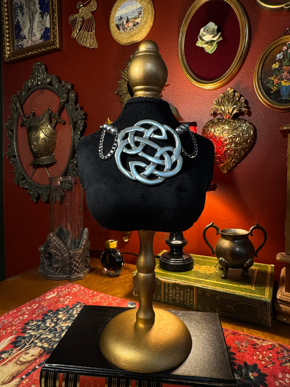 Collier unique broche de kilt vintage et perles d’écosse