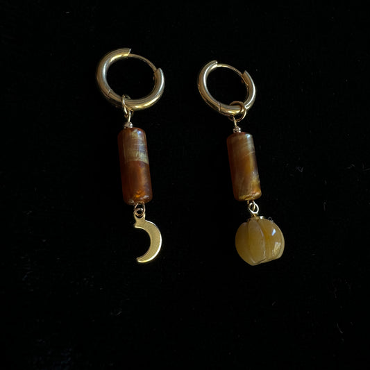 Boucles d'oreilles - Citrouille épicée