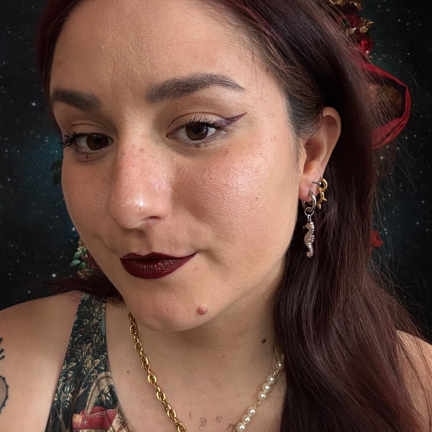 Boucles d’oreilles magiques et upcyclées : Calypso (en nacre)
