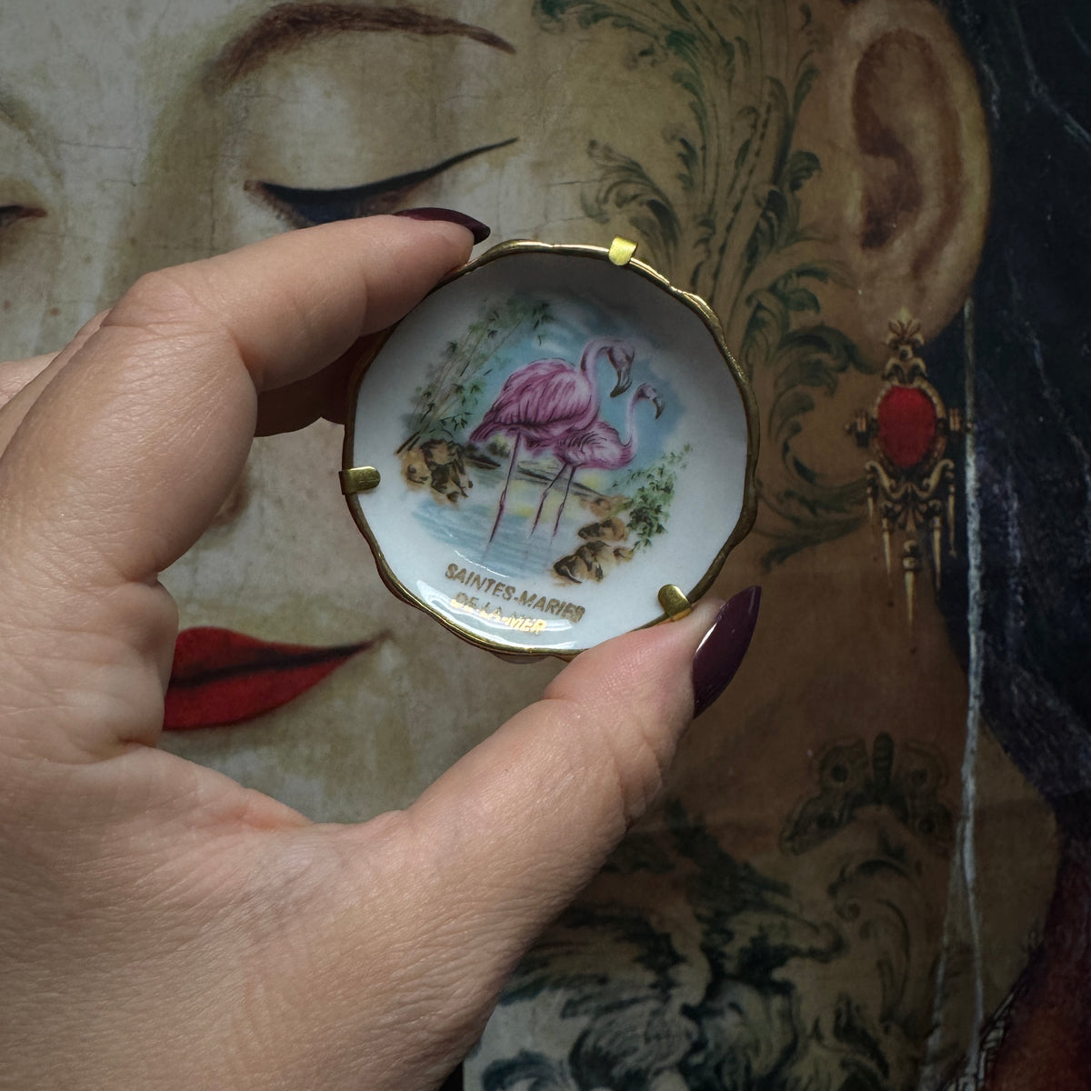 Mini assiette décorative (de table ou murale) ramenée du sud de la France 🇫🇷 porcelaine de limoges
