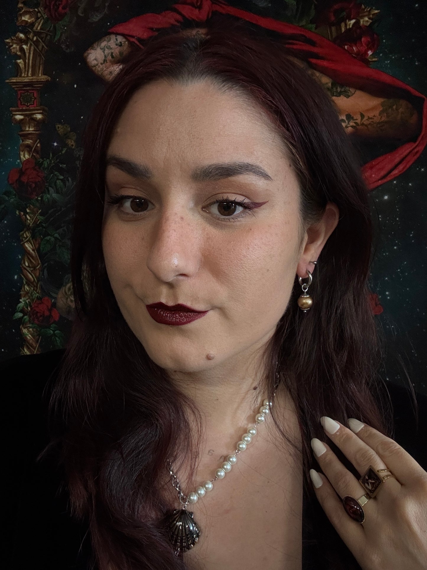 Boucles d’oreilles magiques et upcyclées : Velours du calme (perle du Japon)