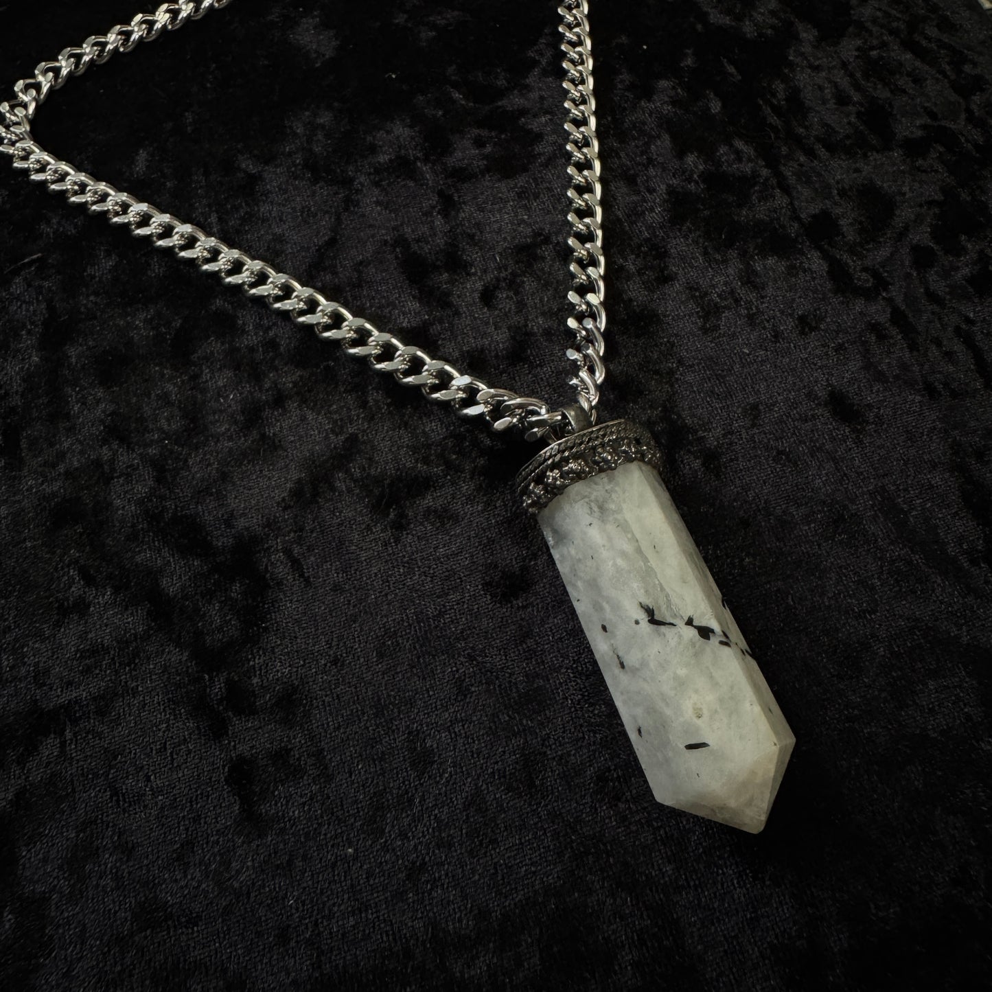 Collier unique de protection - labradorite blanche