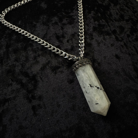 Collier unique de protection - labradorite blanche