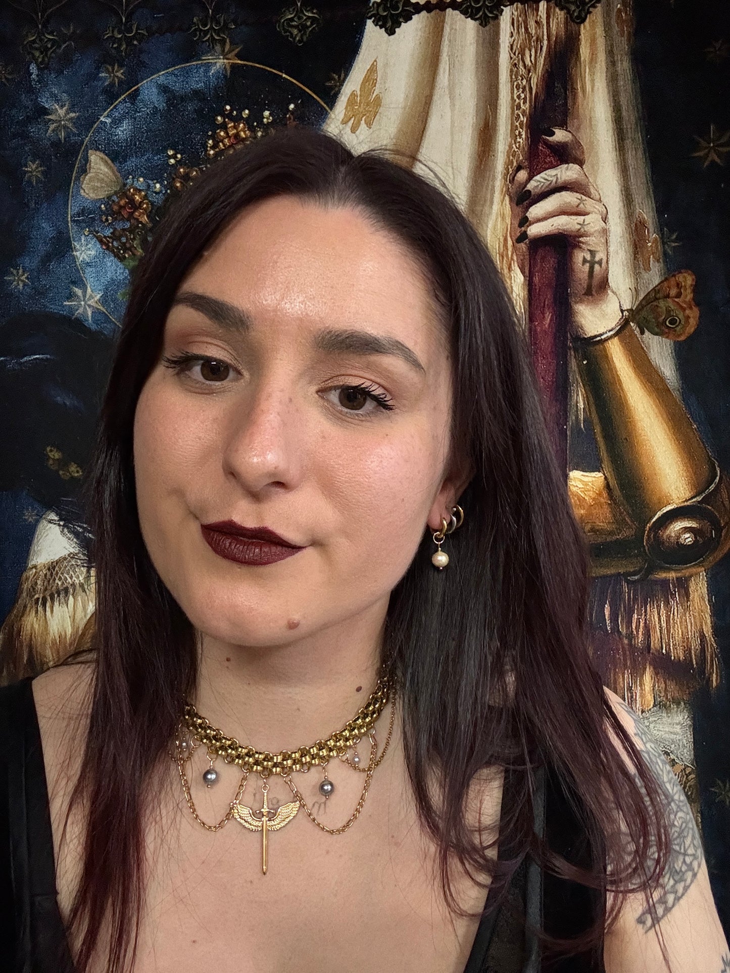 Magical and upcycled earrings: Kamakura Sun (Japanese cotton pearl) 