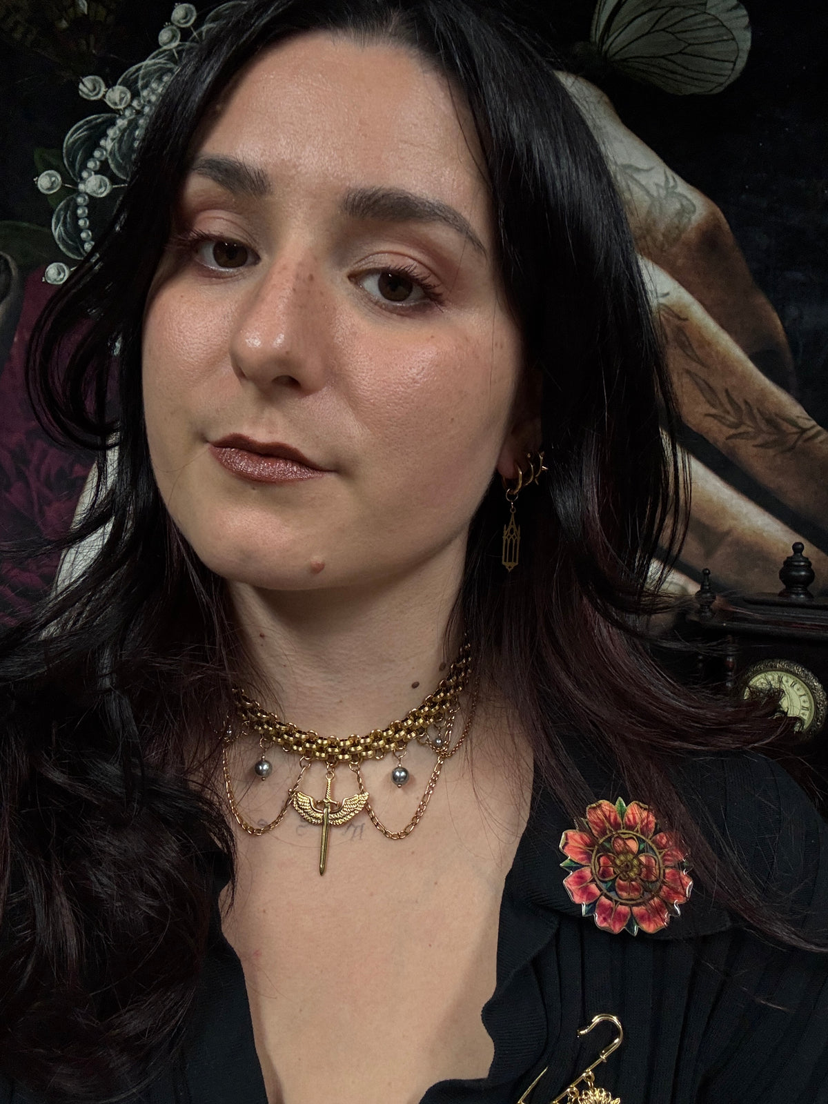 Boucles d’oreilles magiques : La Porte des cathédrales (rubis et lépidolite écossaises)