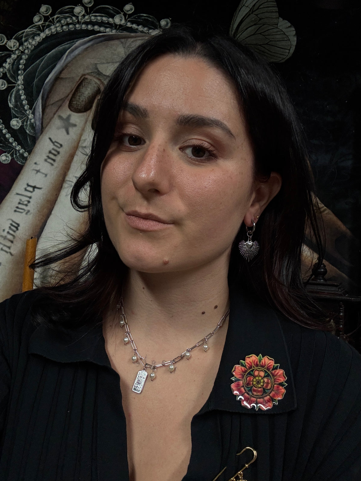 Boucles d’oreilles magiques : Lilith (perles noires de Serbie)