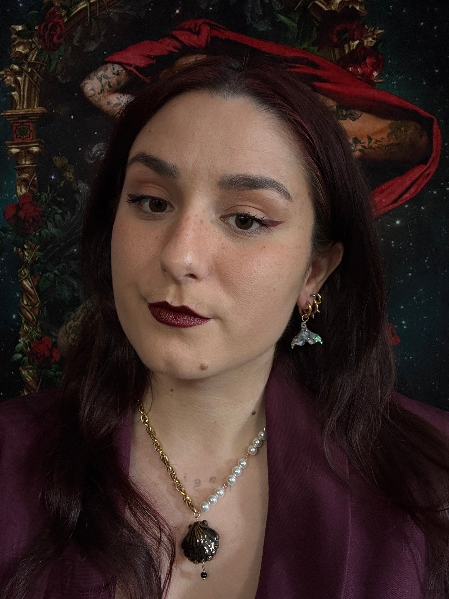 Boucles d’oreilles magiques et upcyclées : Légende des Sirènes  (Paua et nacre)