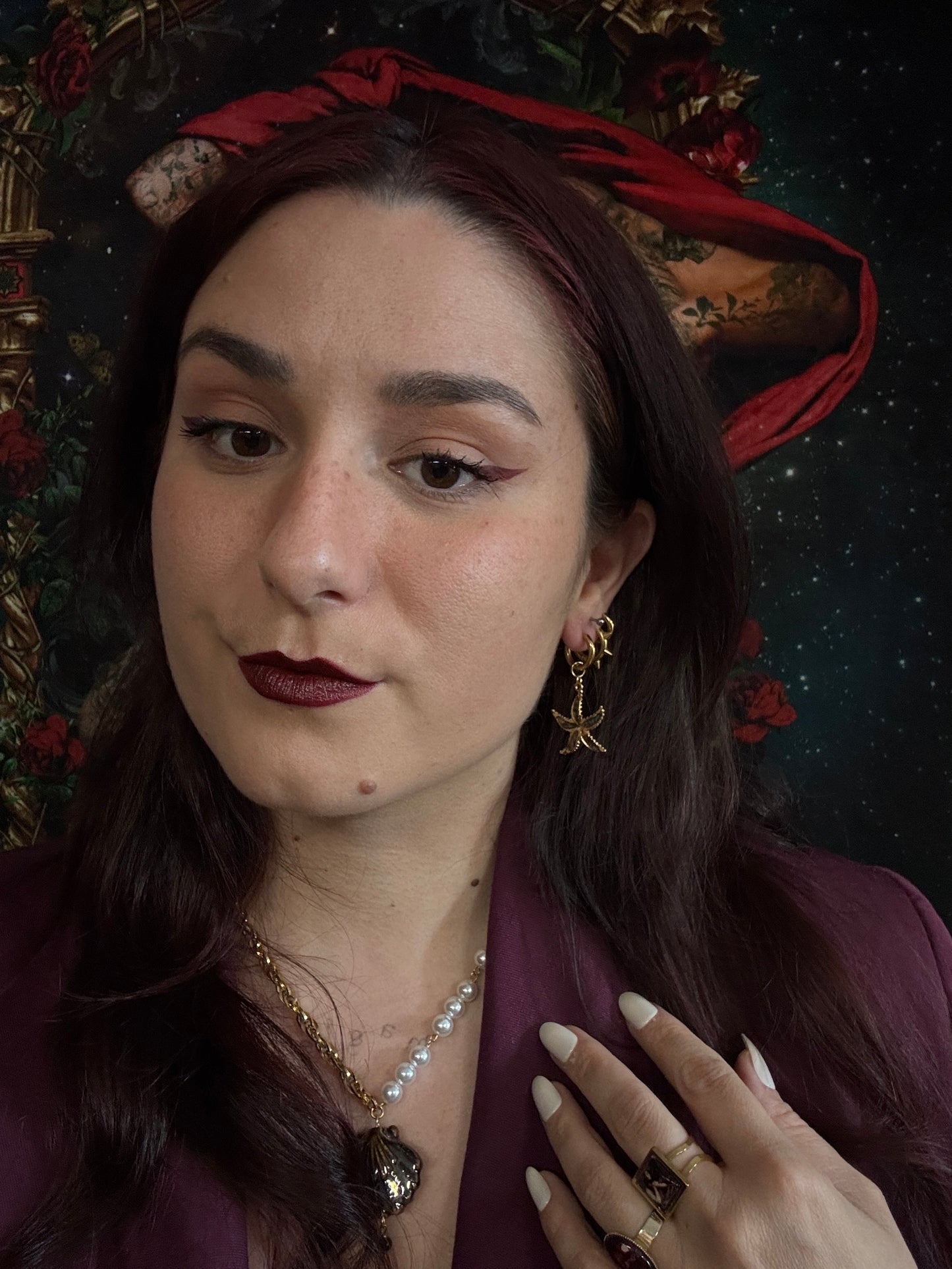 Boucles d’oreilles magiques et upcyclées : Etoile des îles (Paua et perles vintage du japon)