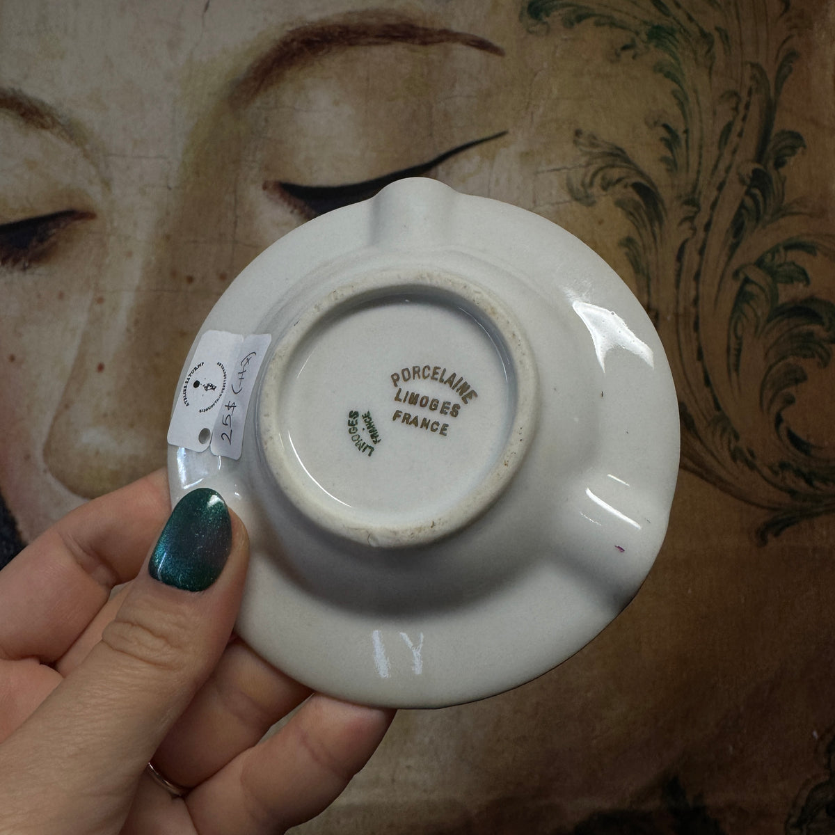 Cendrier/coupelle décorative ramenée du sud de la France 🇫🇷 porcelaine de limoges