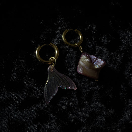 Boucles d’oreilles magiques et upcyclées : Aquamarine sacrée