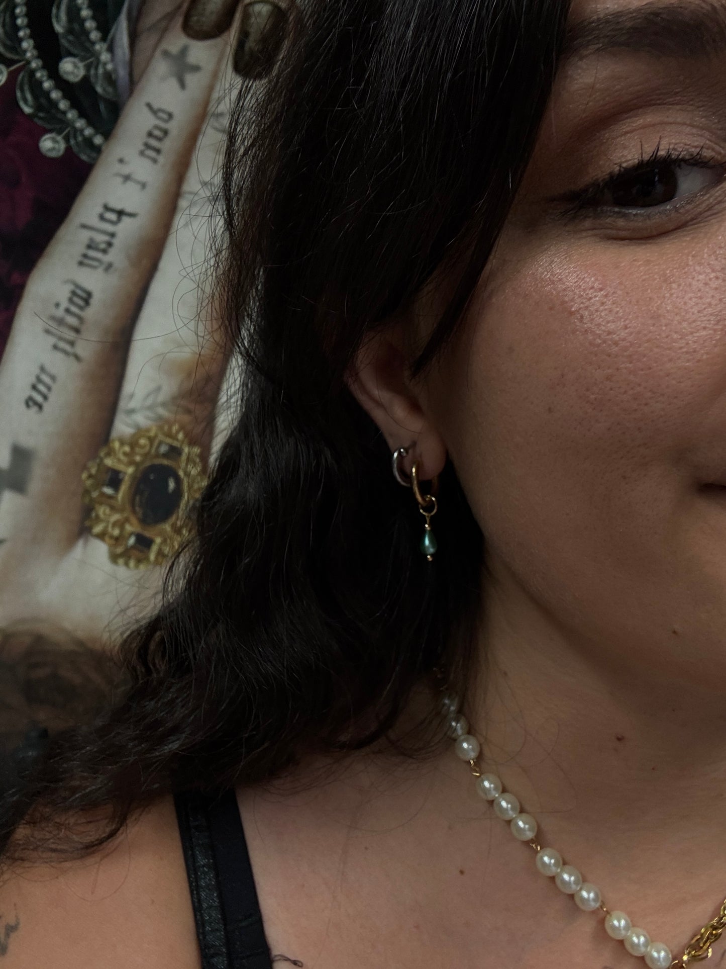 Boucles d’oreilles magiques et upcyclées :  Sapin baumier