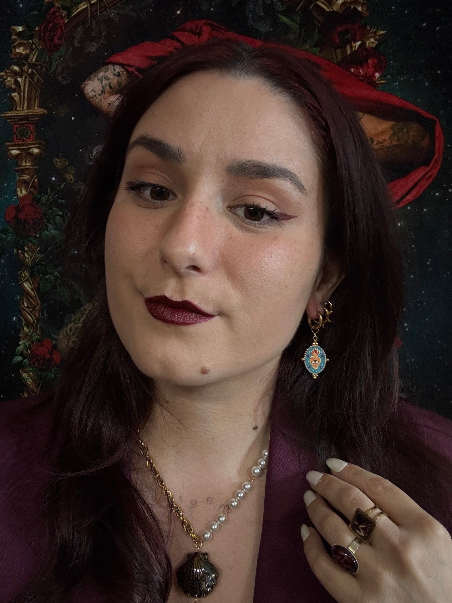 Boucles d’oreilles magiques et upcyclées : océan sacré (perle vintage du Japon)