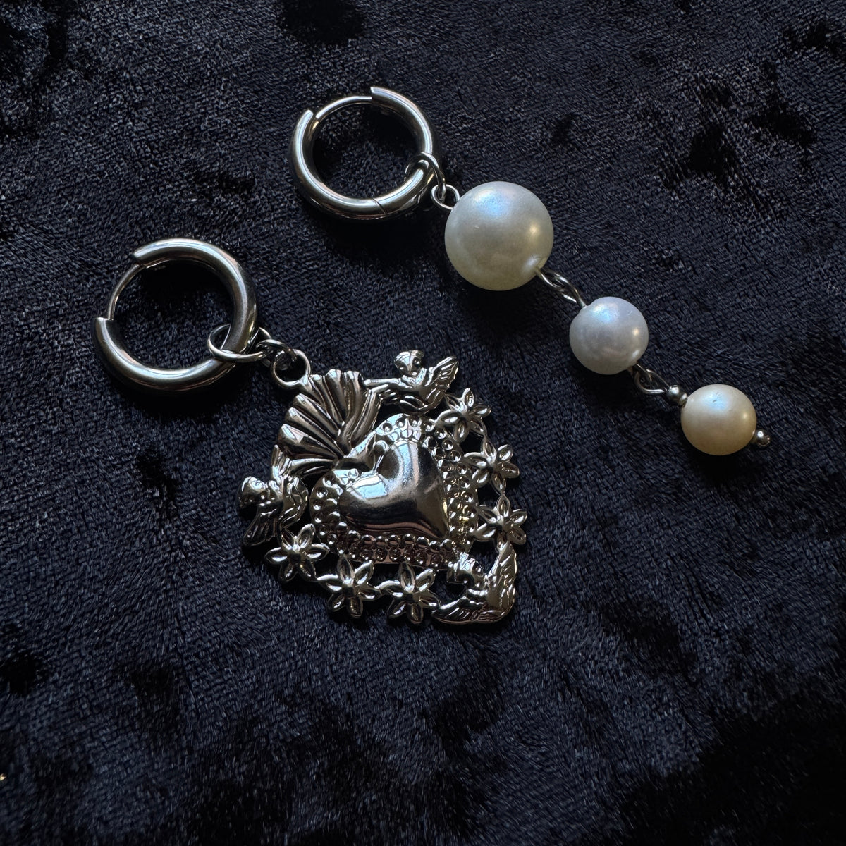 Boucles d’oreilles magiques : Opaline (perles vintage du Japon)